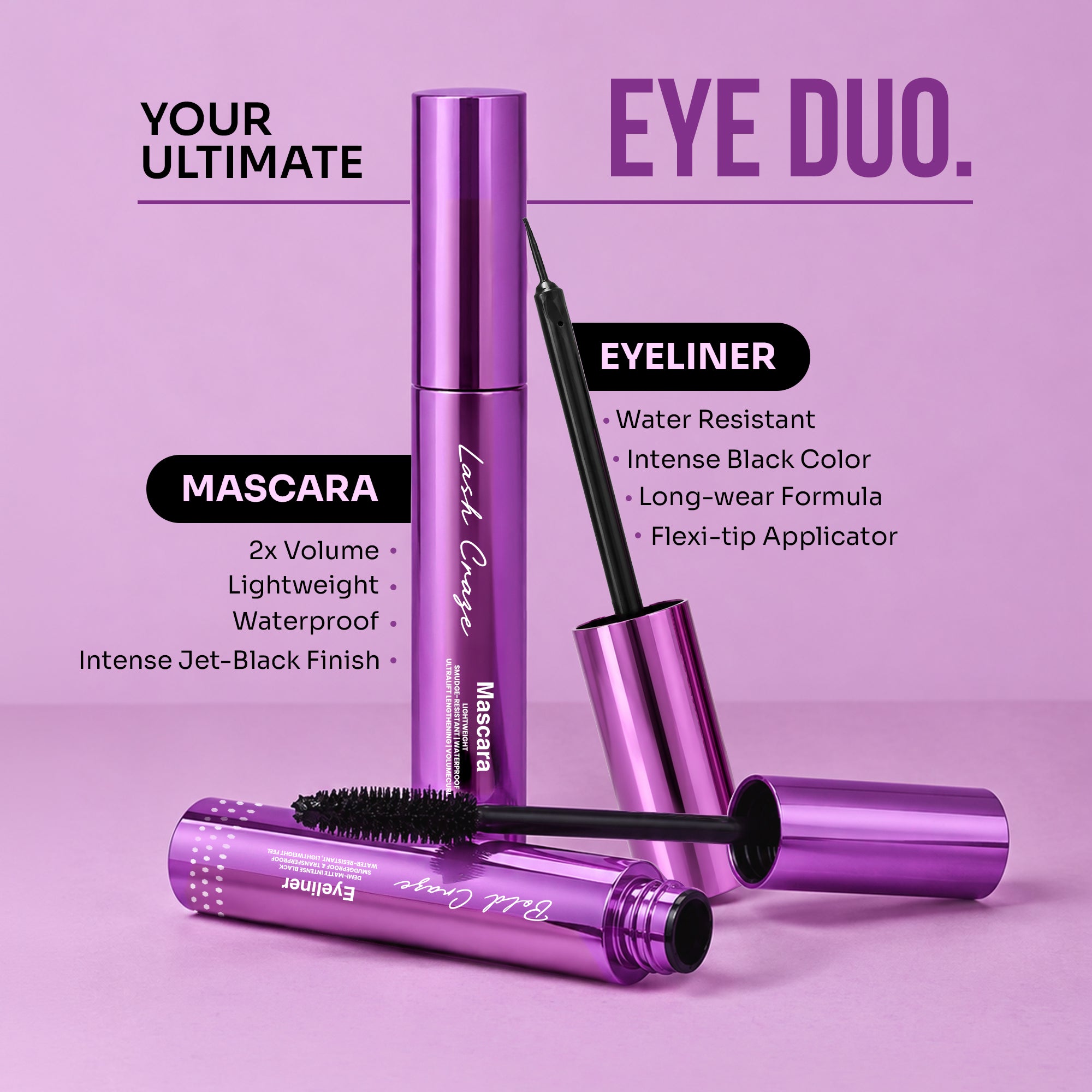 Maliao Lash Craze Mascara & Bold Craze Eyeliner Combo