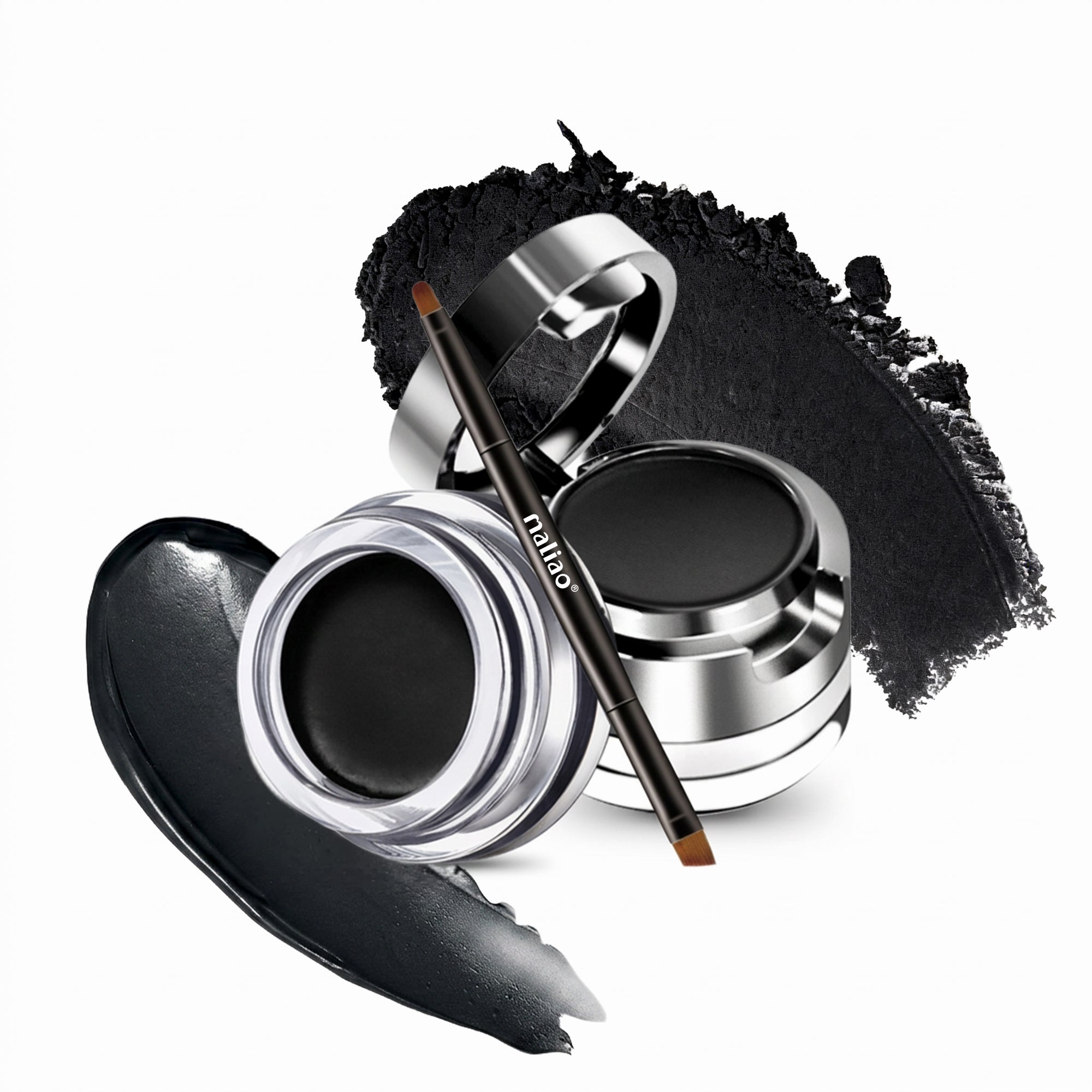Maliao Gel Kajal Eyeliner Cake l Smudge-Proof & Bold Payoff Eye