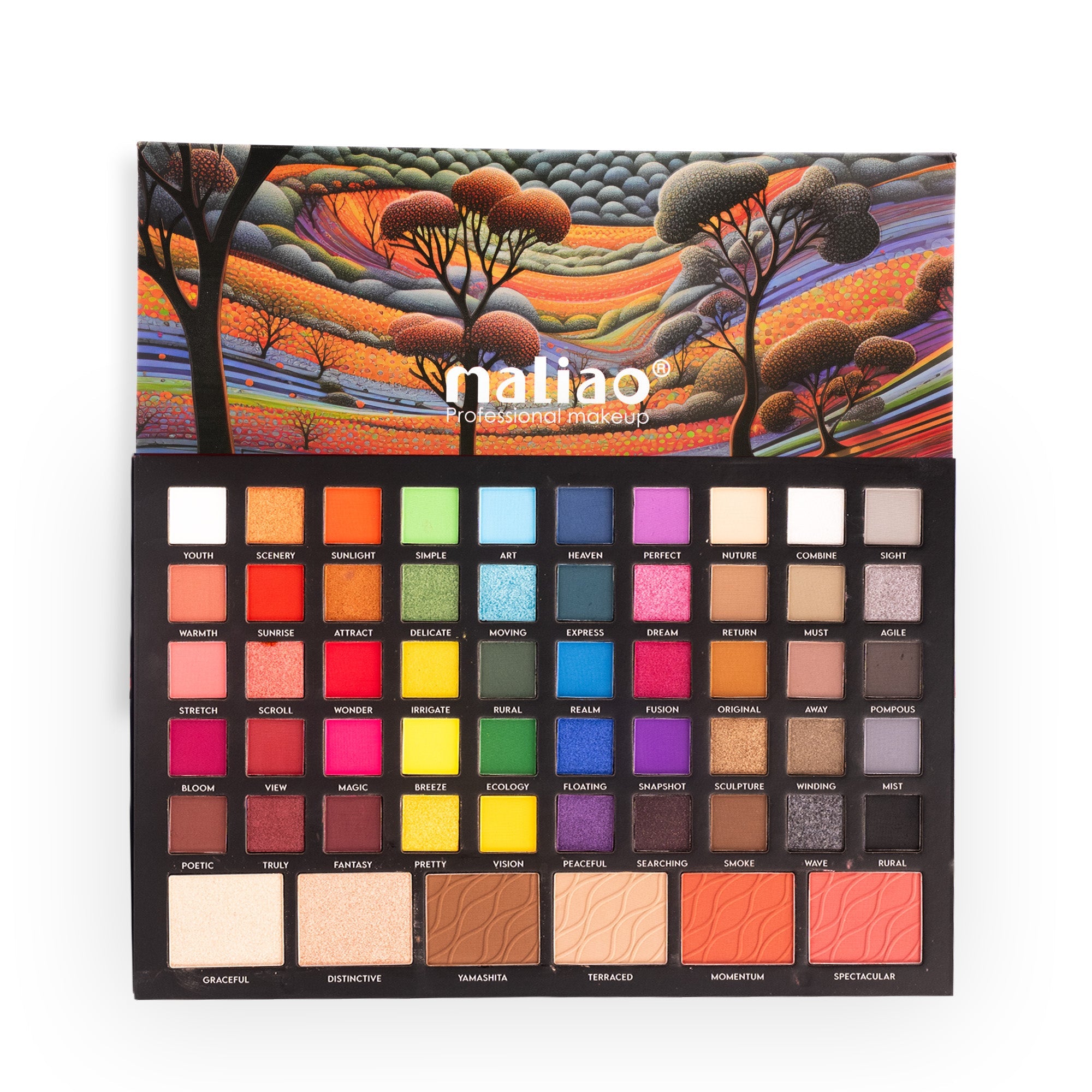 Maliao Terraced Makeup Palette - 56 Color Makeup Set Palette de Fards Face, Eye