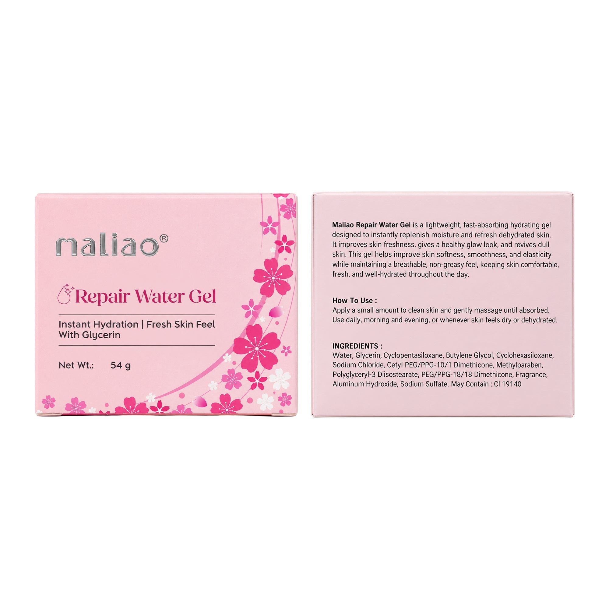 Maliao Repair Water Gel Moisturizer – Hydrating and Whitening Face Gel for All Skin Types, Lightweight & Non-Greasy, 50g Skin Care
