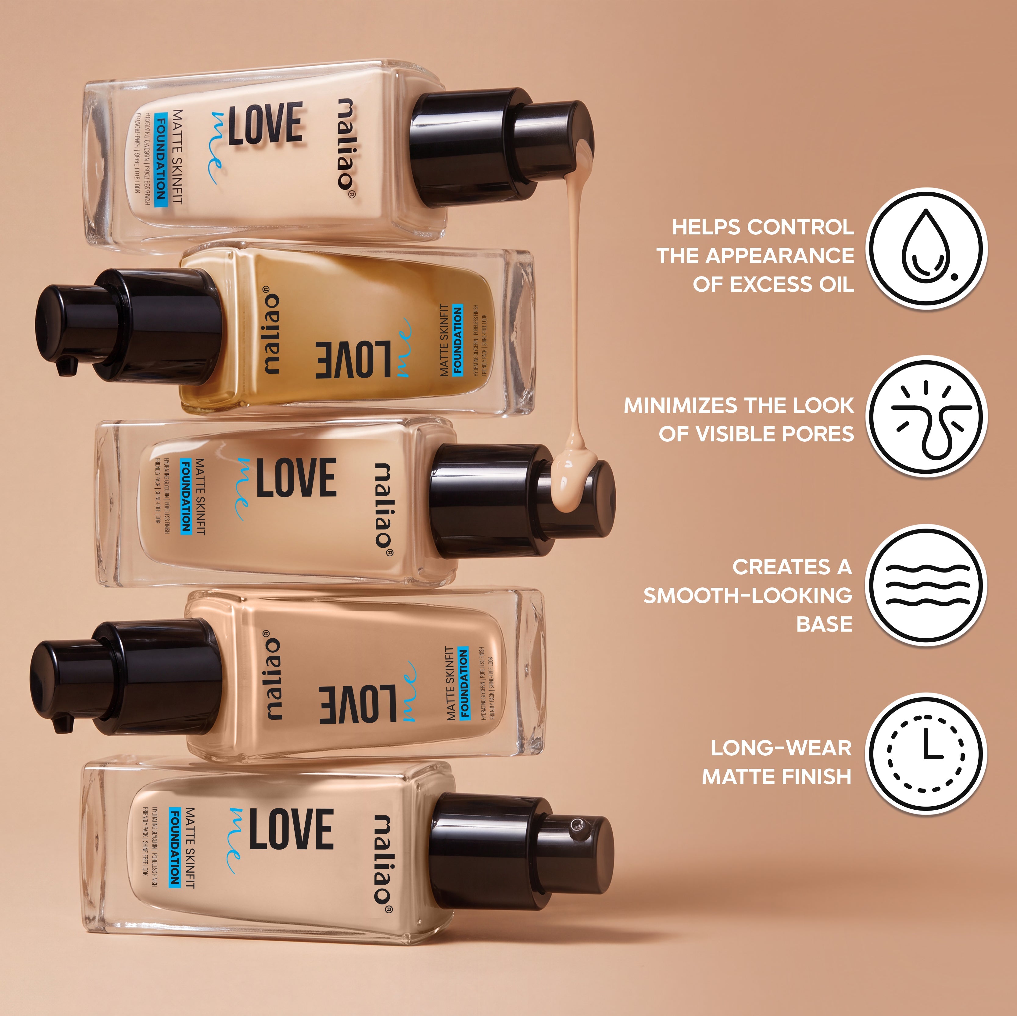 Maliao Love Me Matte SkinFit Foundation 30 ml Face
