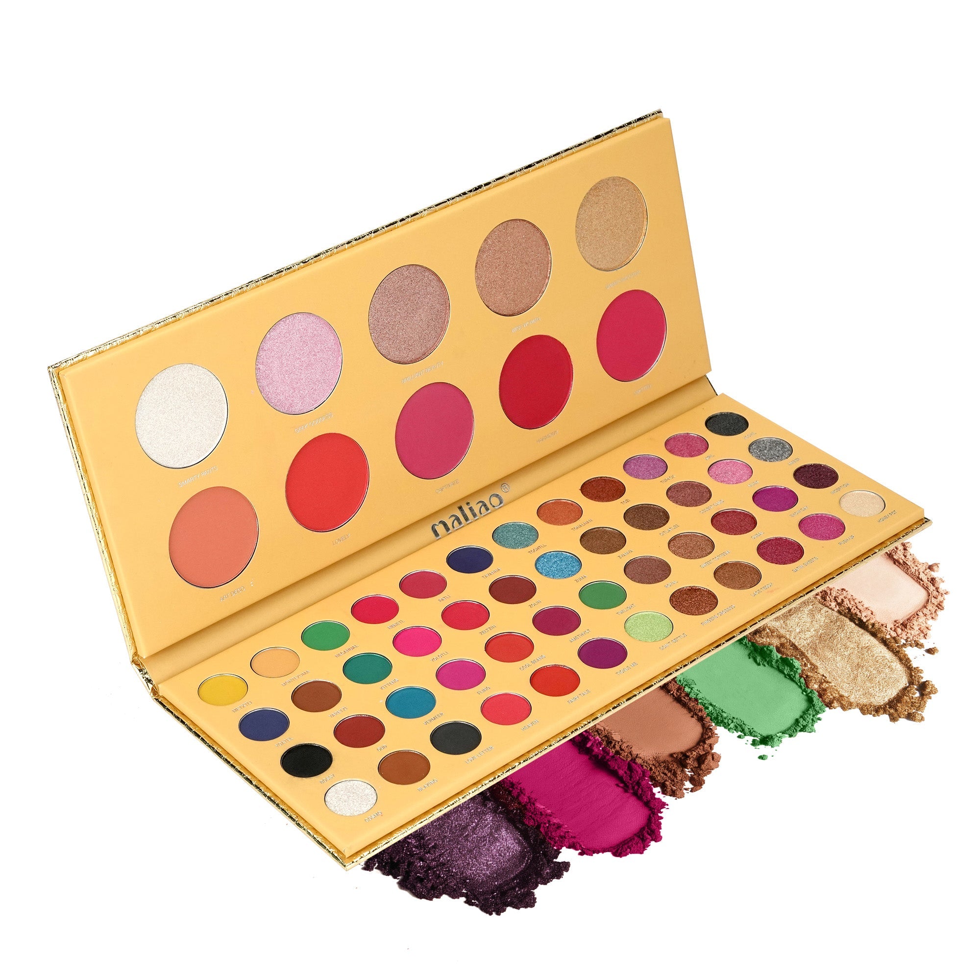 Maliao 5 color blush + 5 color highlighter + 48 color eyeshadow Face, Eye