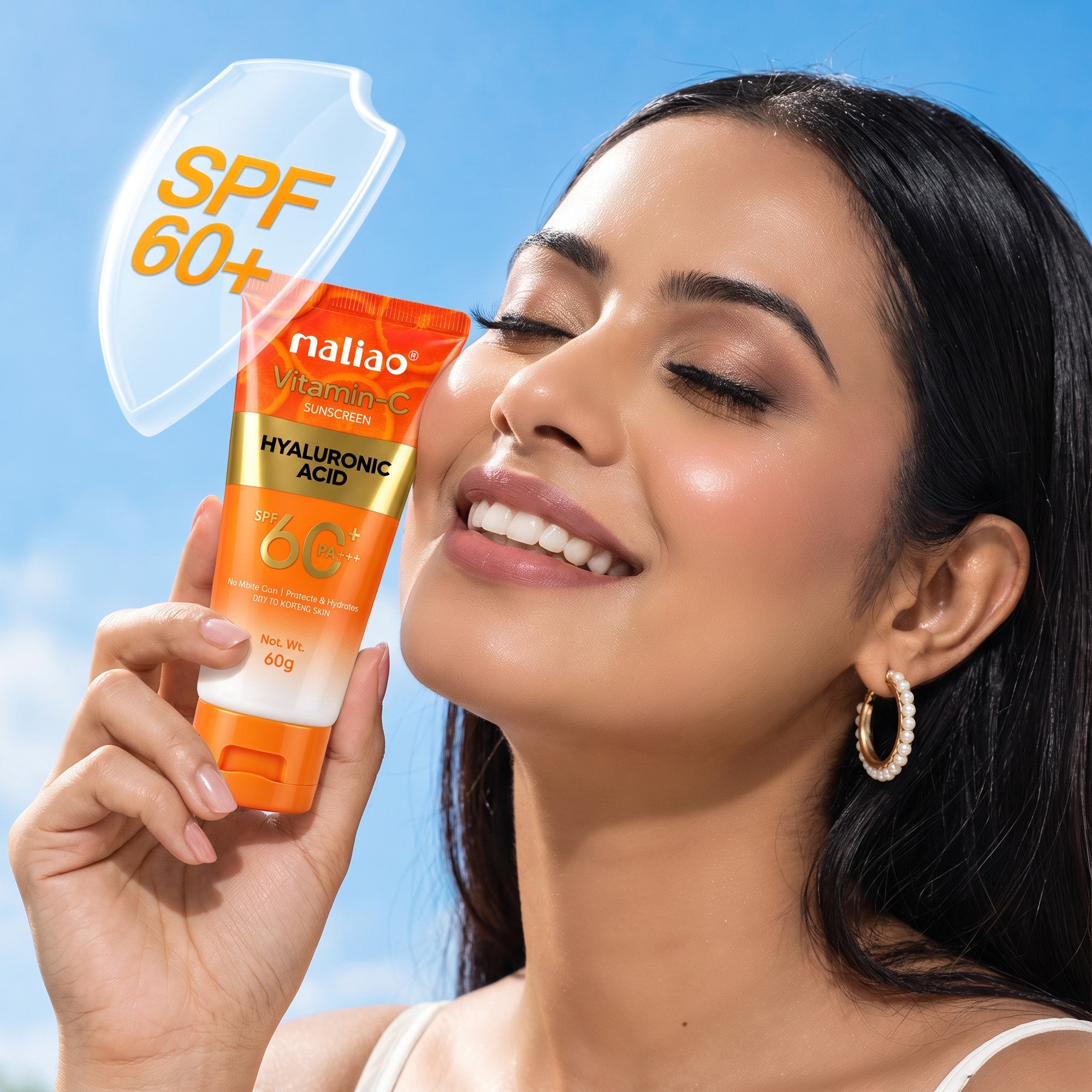 Maliao Vitamin C Glowing Facewash & Vitamin C Sunscreen Cream SPF 60 PA+++ Combo