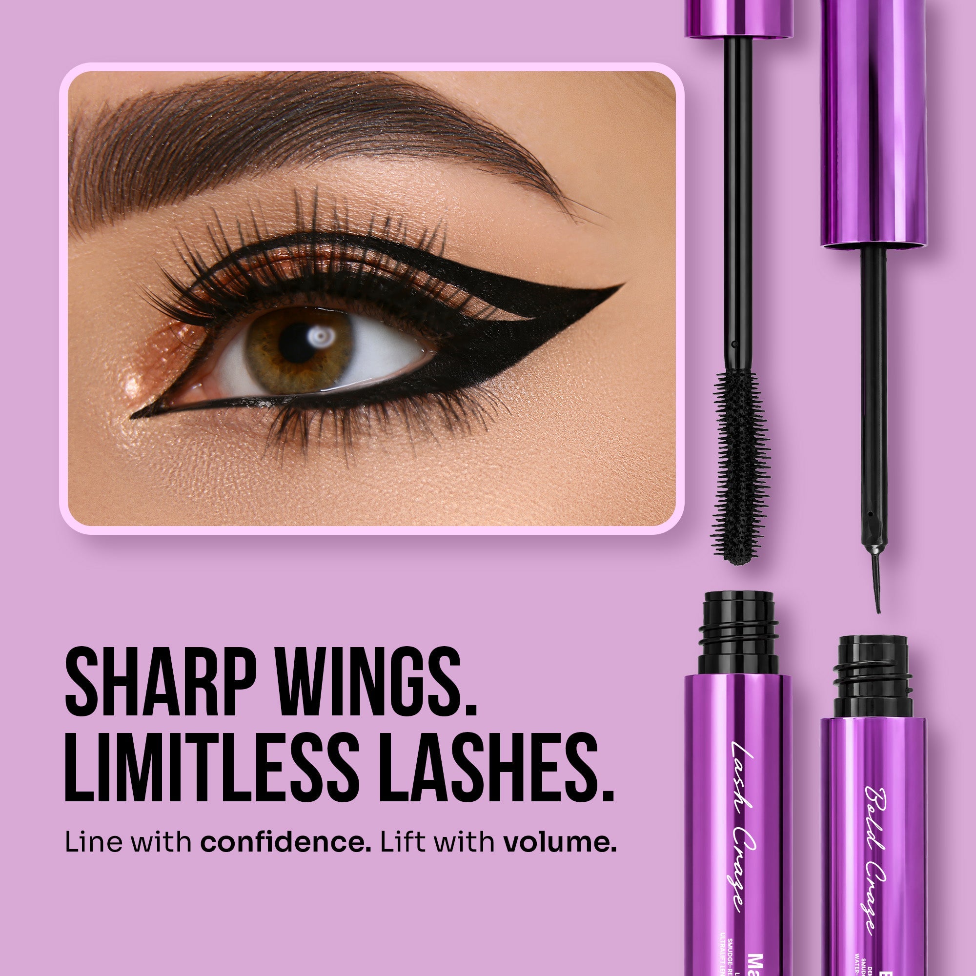 Maliao Lash Craze Mascara & Bold Craze Eyeliner Combo