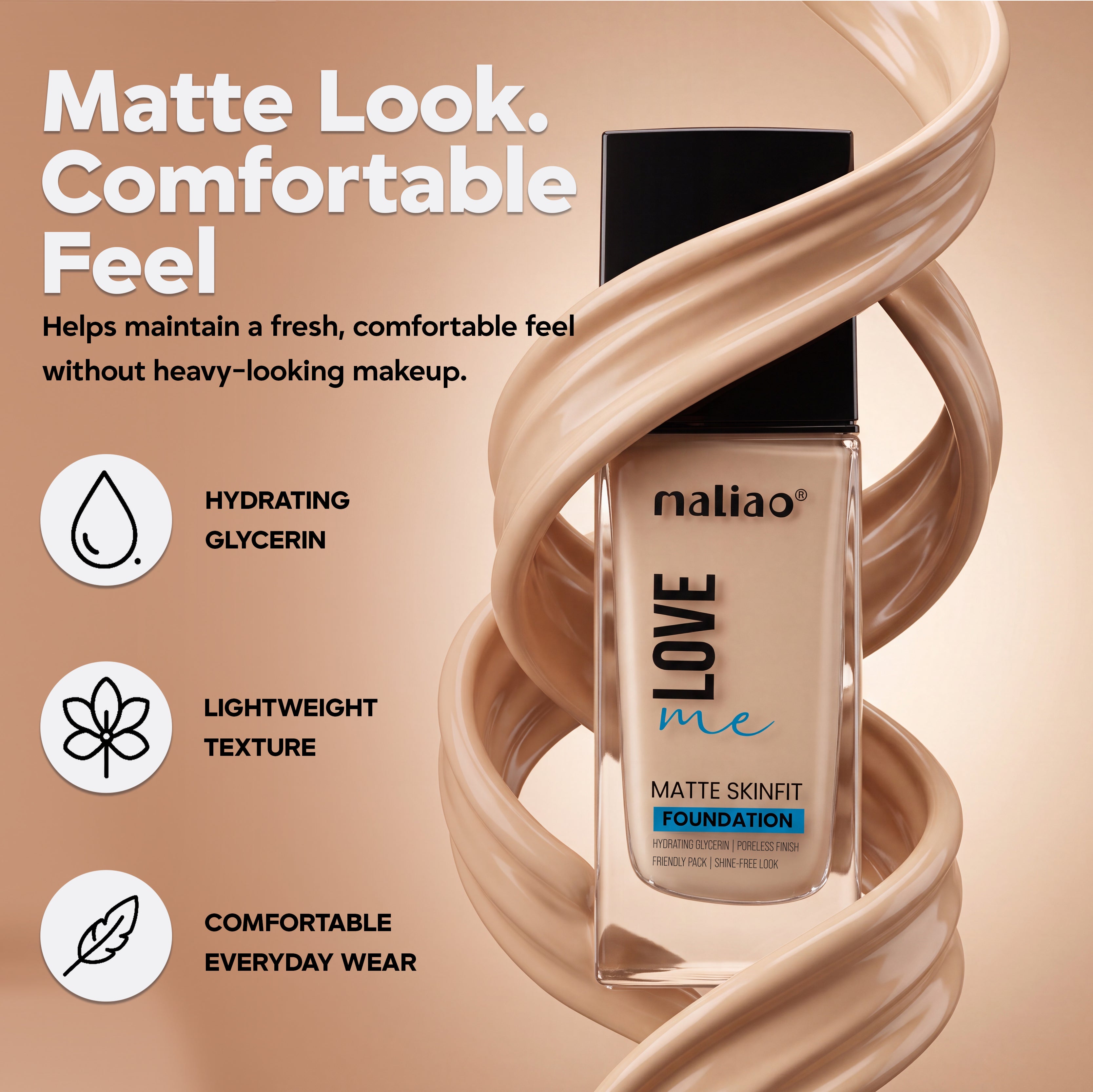 Maliao Love Me Matte SkinFit Foundation 30 ml Face
