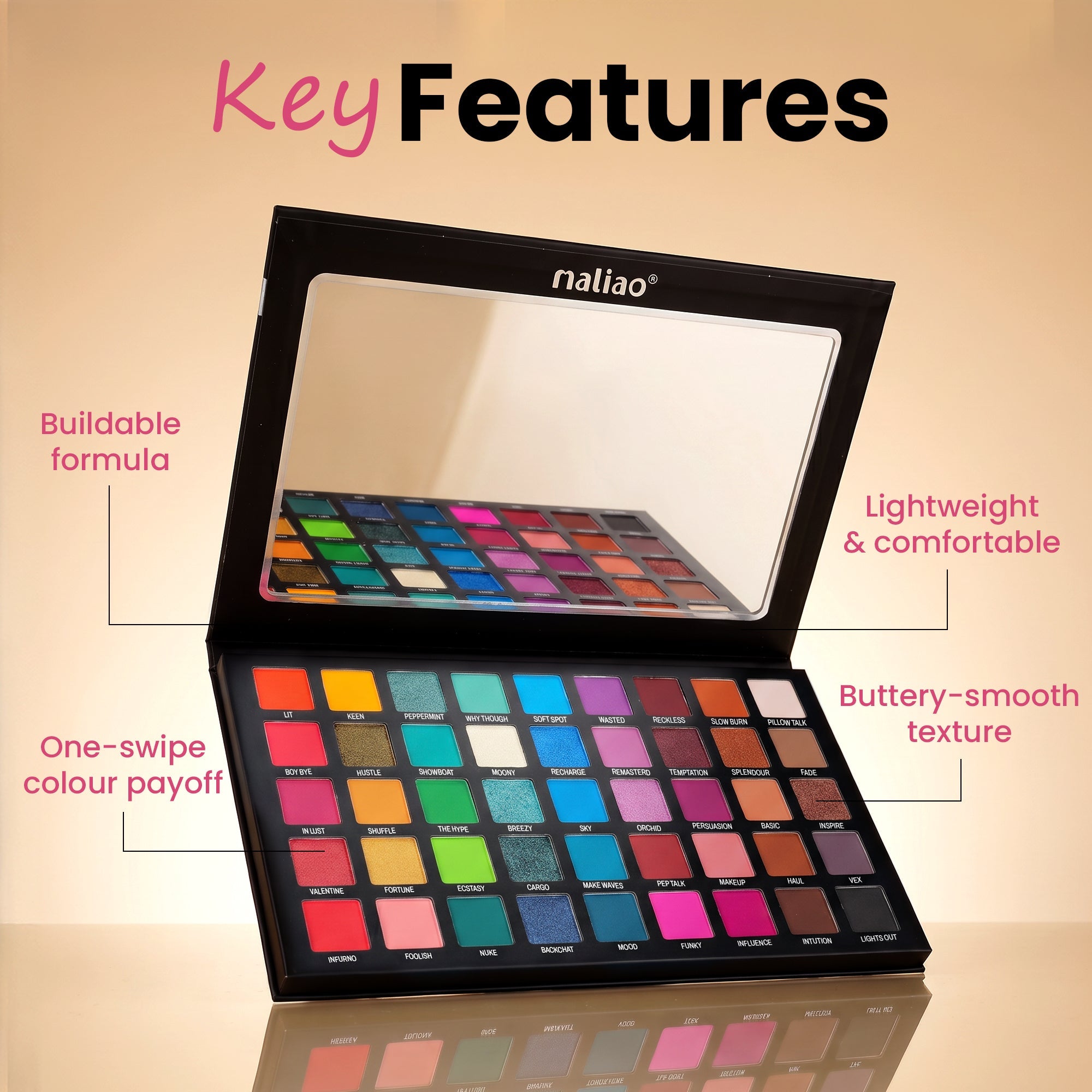 Maliao Retro Glamour Remastered MultI Finish Eyeshadow Palette Eye