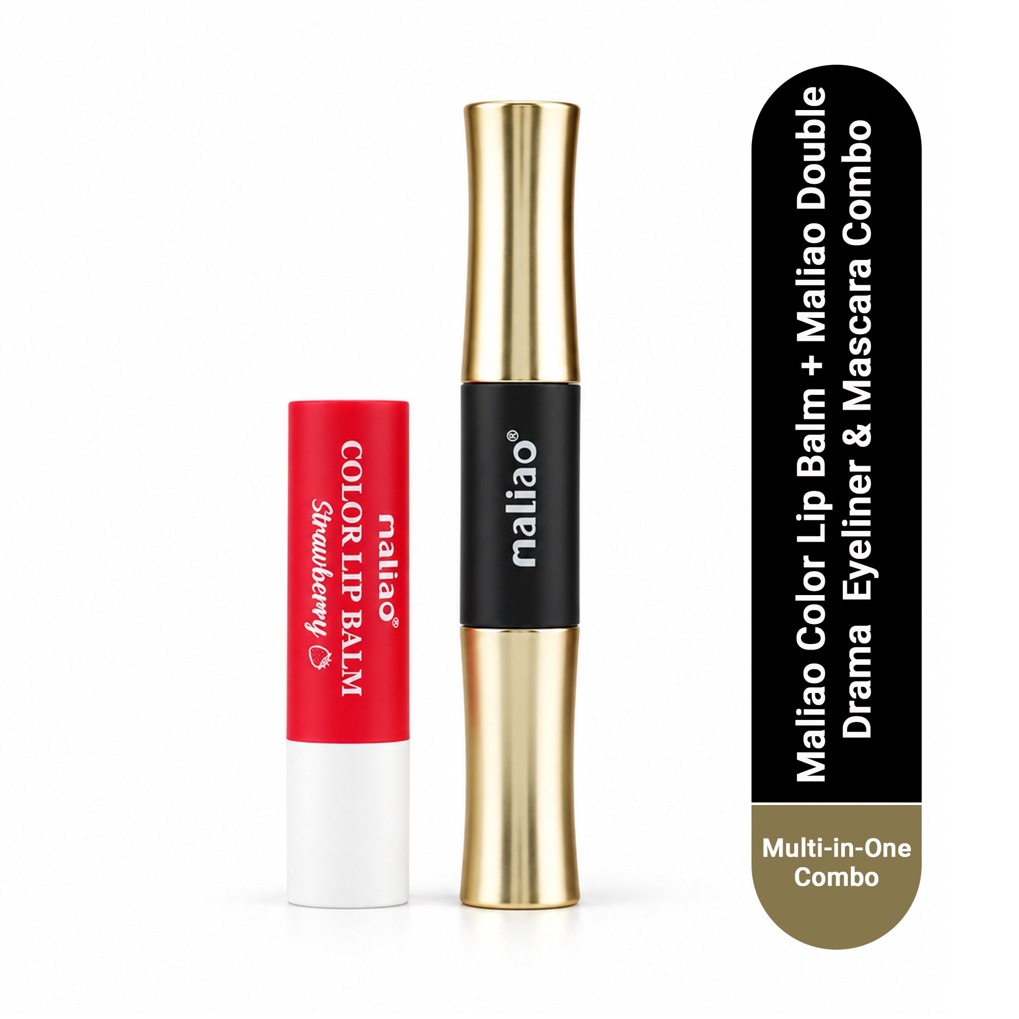 Maliao Color Lip Balm + Maliao Double Effect Mascara & Eyeliner Combo