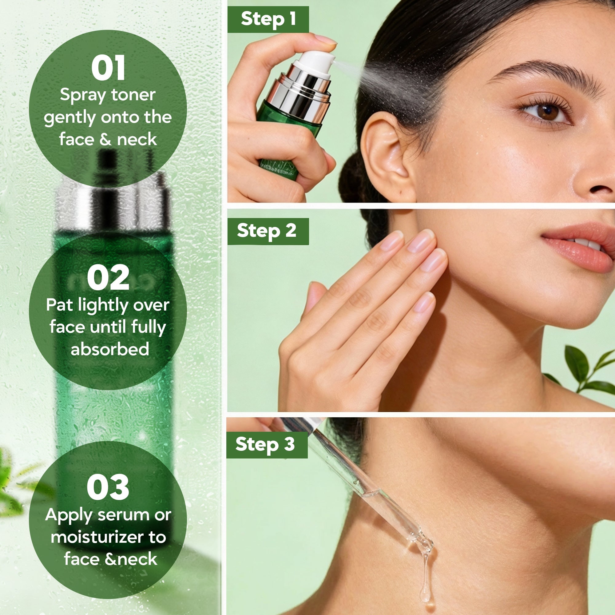 Maliao Youth Freeze Toner with Tea Tree Green - Refreshing and Clarifying Toner for Clear, Youthful Skin Face