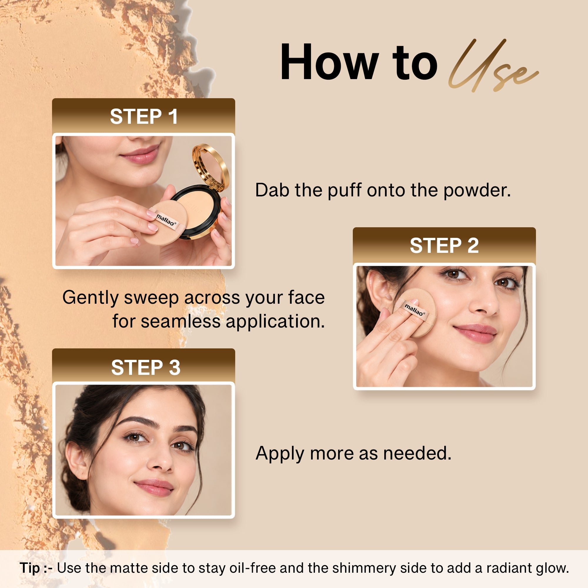 Maliao Whitening Compact Powder Face
