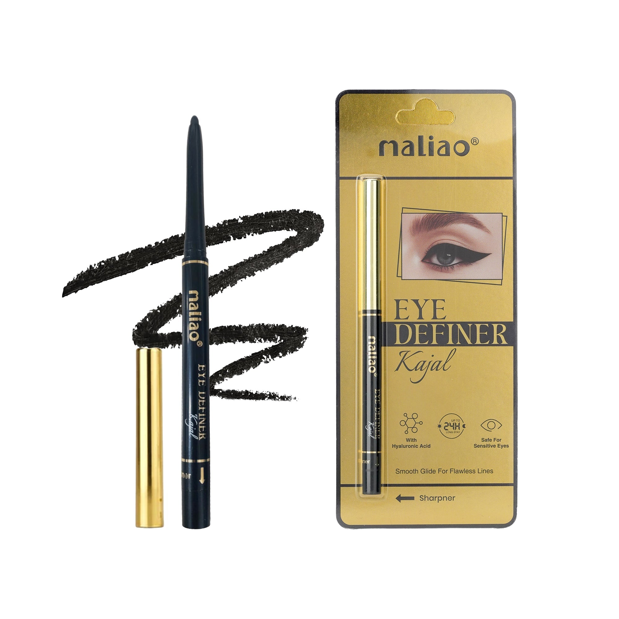 Maliao Double Take Kajal Duo – Intense Black & Pure White