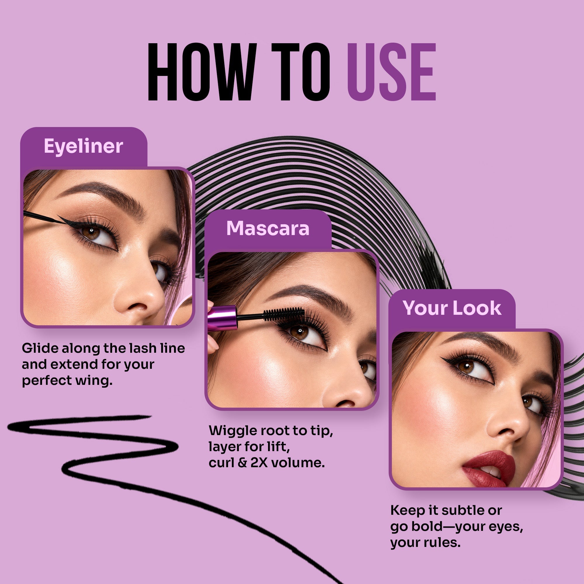 Maliao Lash Craze Mascara & Bold Craze Eyeliner Combo
