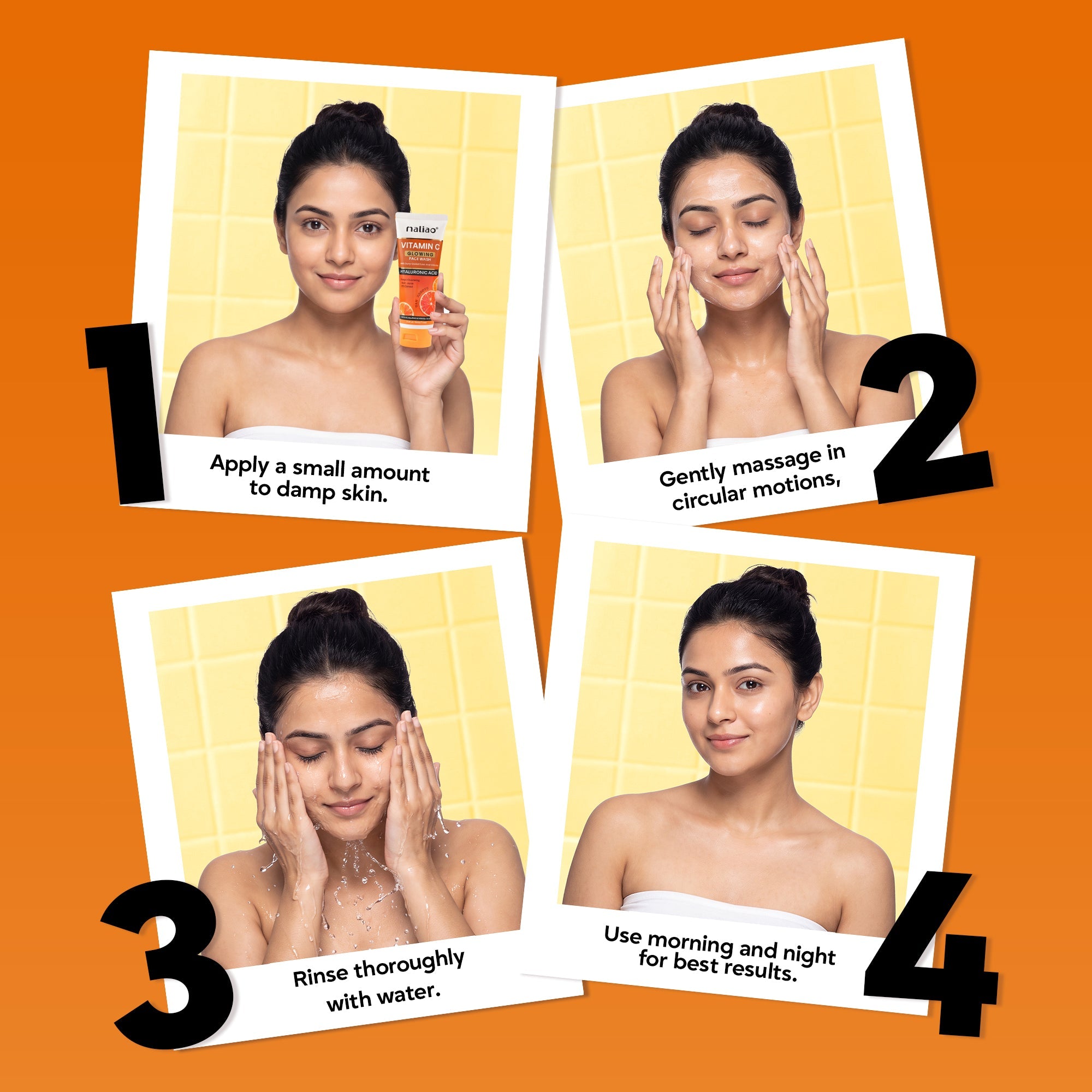Maliao Vitamin C Glowing Facewash Face