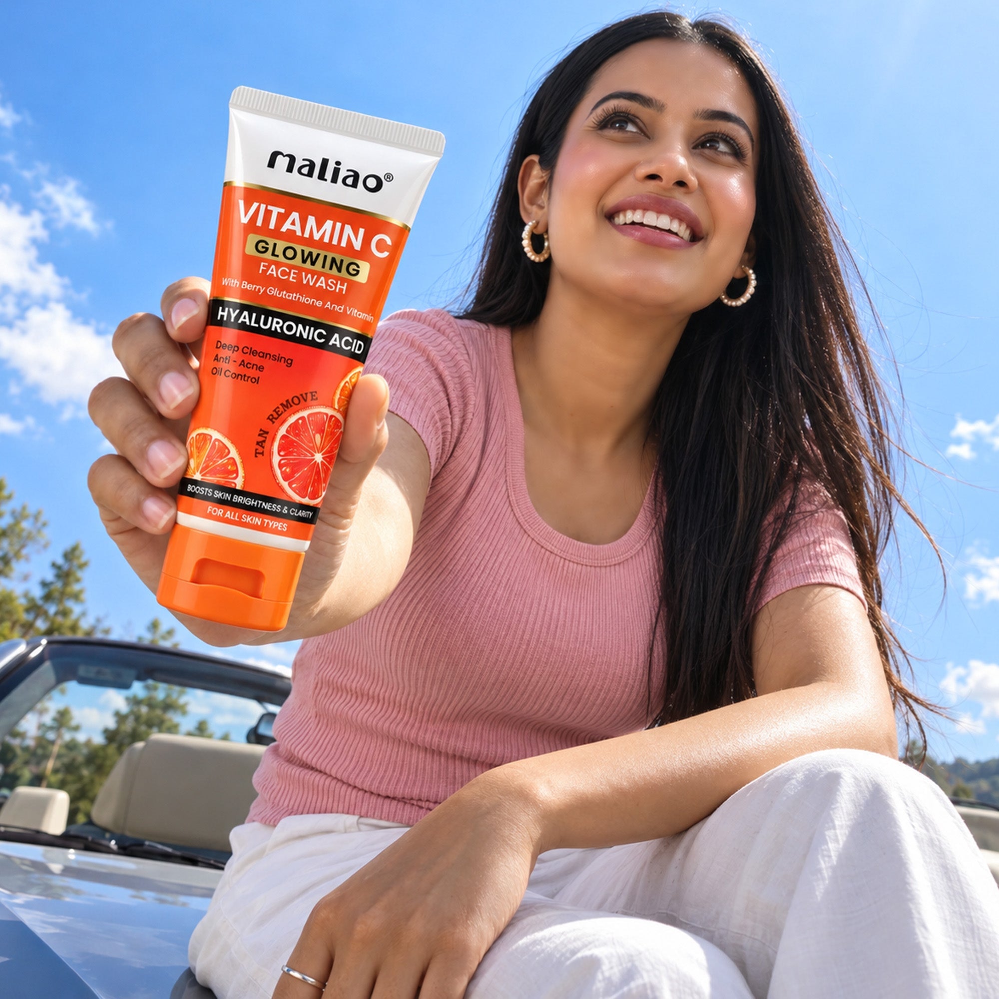 Maliao Vitamin C Glowing Facewash & Vitamin C Sunscreen Cream SPF 60 PA+++ Combo