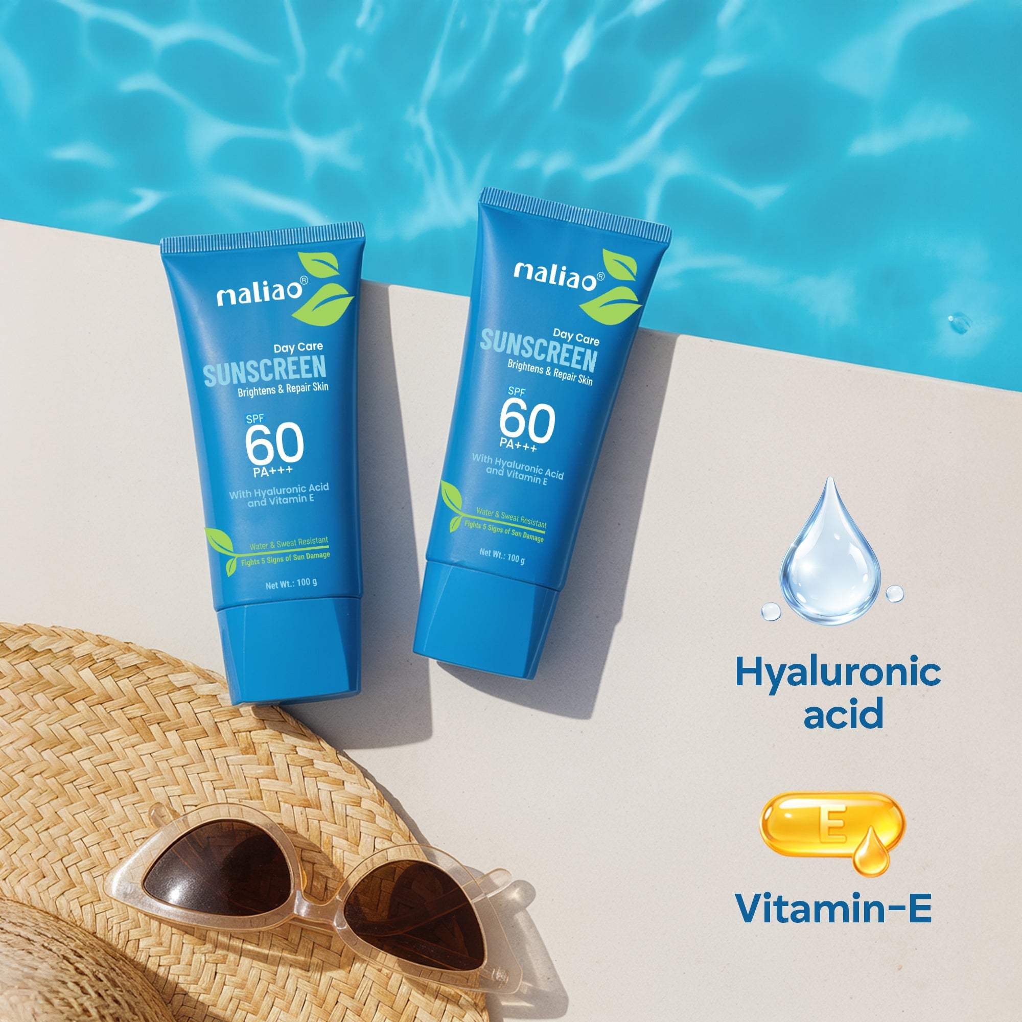 Maliao Green Tea Sunscreen SPF 60 PA+++ Face