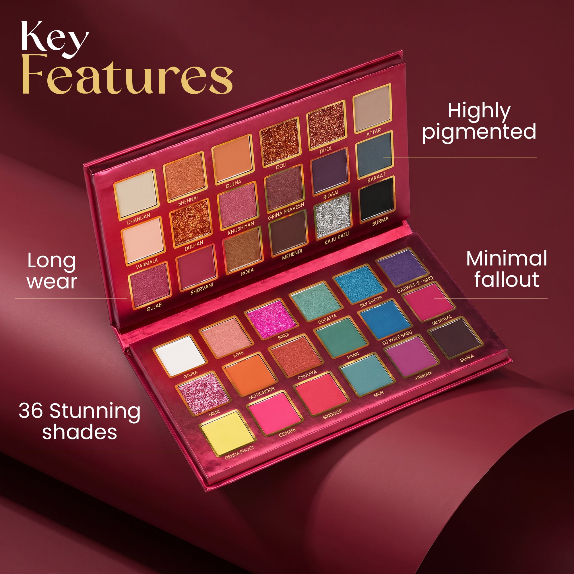 Maliao Classic Couleurs 36 Colors Art Makeup Revolution Palette Eye