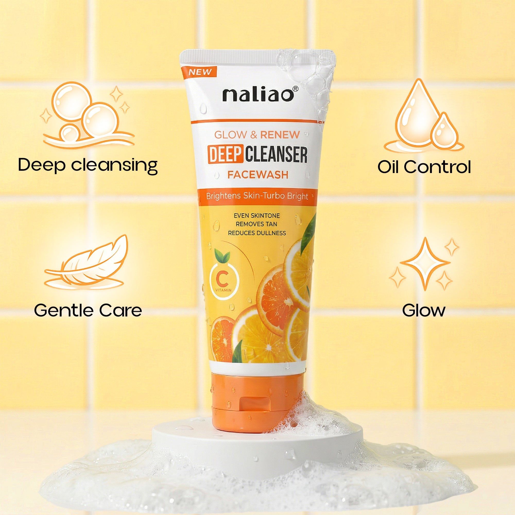 Maliao Glow & Renew Deep Cleanser Facewash Face
