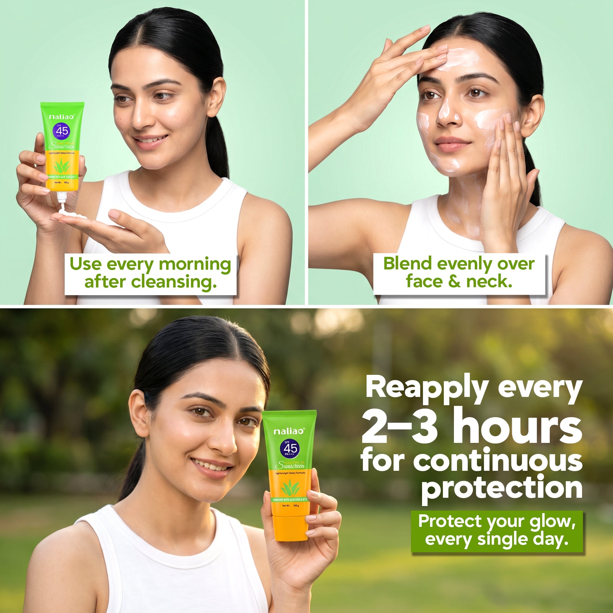Maliao Dailywear Sunscreen SPF 45 PA+++ Face