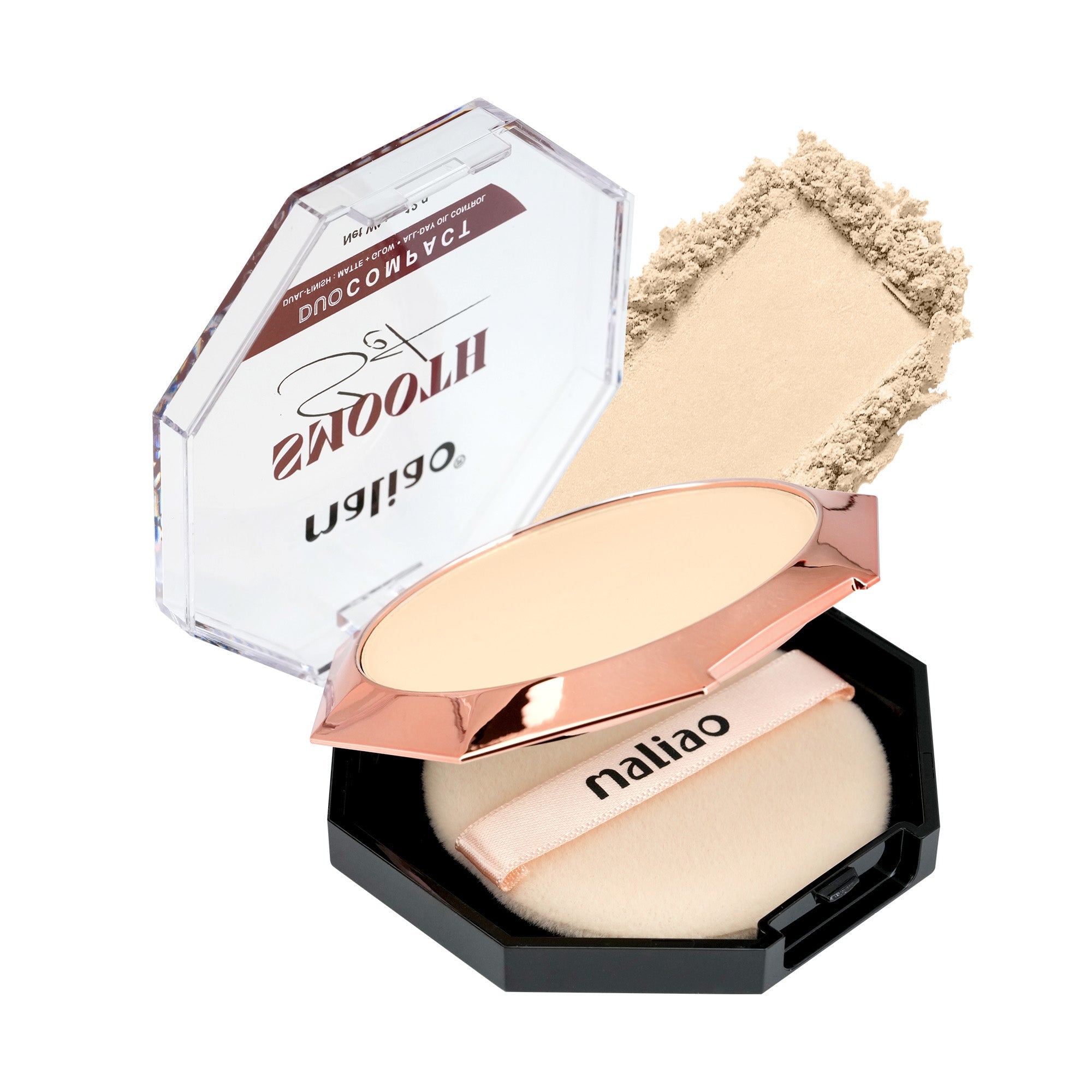 Maliao High Coverage Prime & Fine Matte Pressed Powder Face