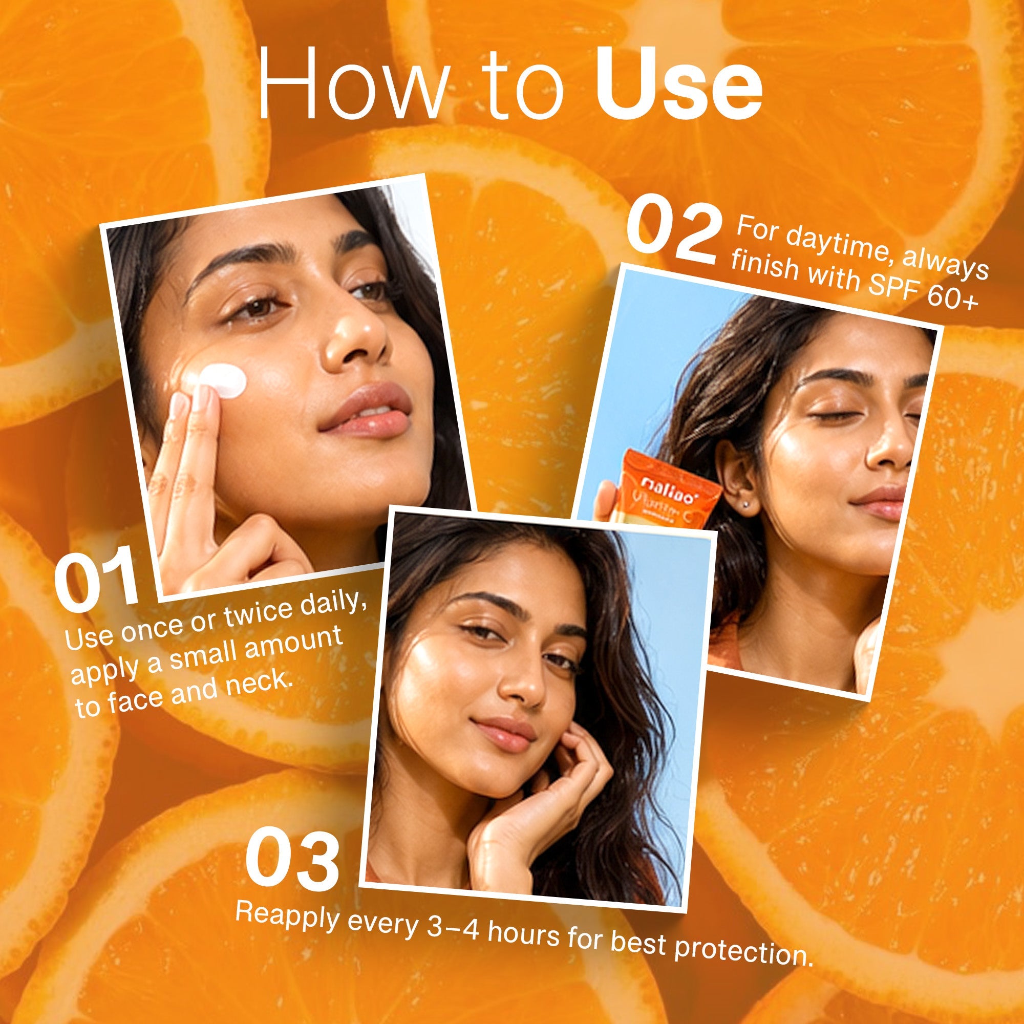 Maliao Vitamin C SPF 60 PA+++ Sunscreen Cream Face