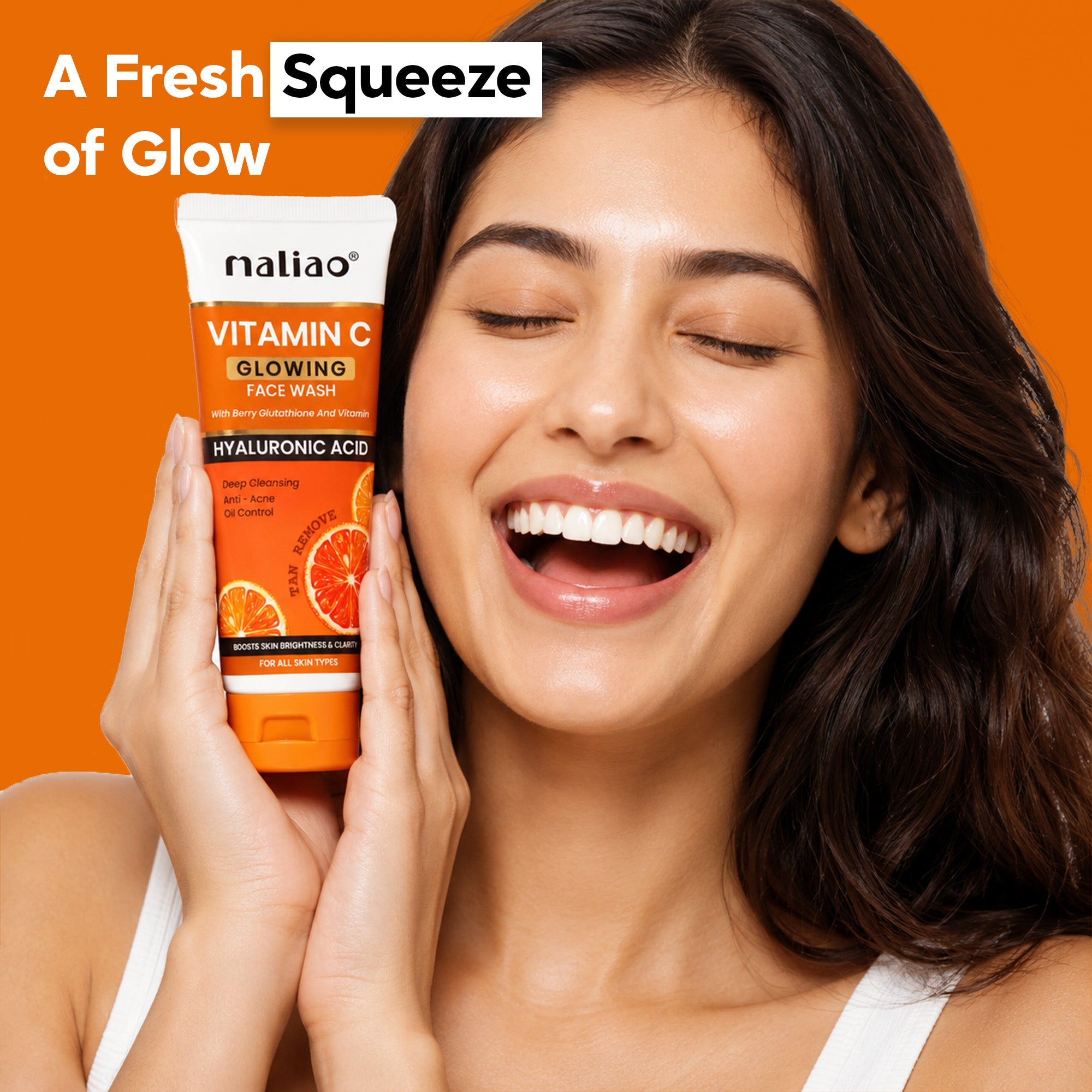 Maliao Vitamin C Glowing Facewash Face