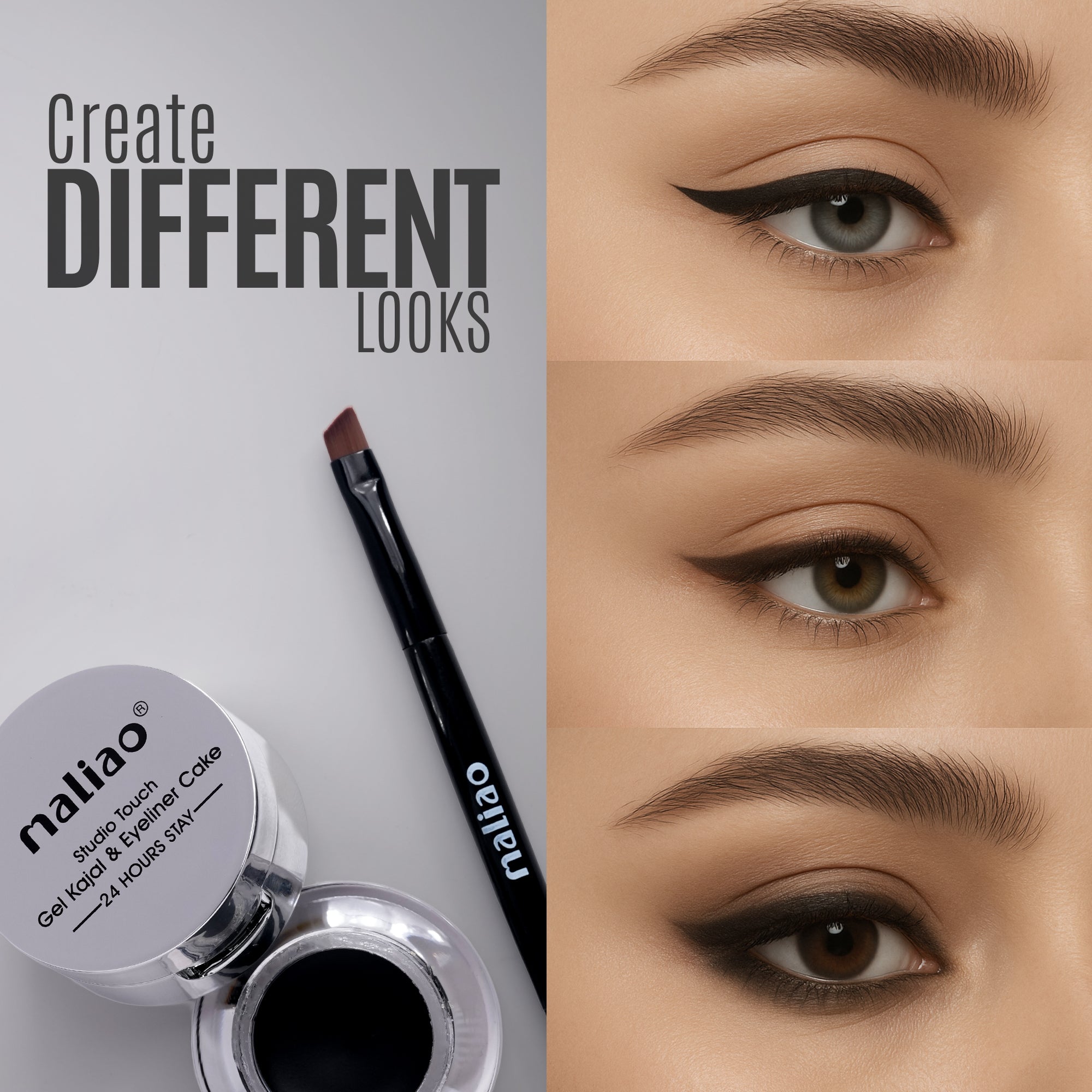 Maliao Studio Touch 2-in-1 Gel Kajal Eyeliner Cake Eye