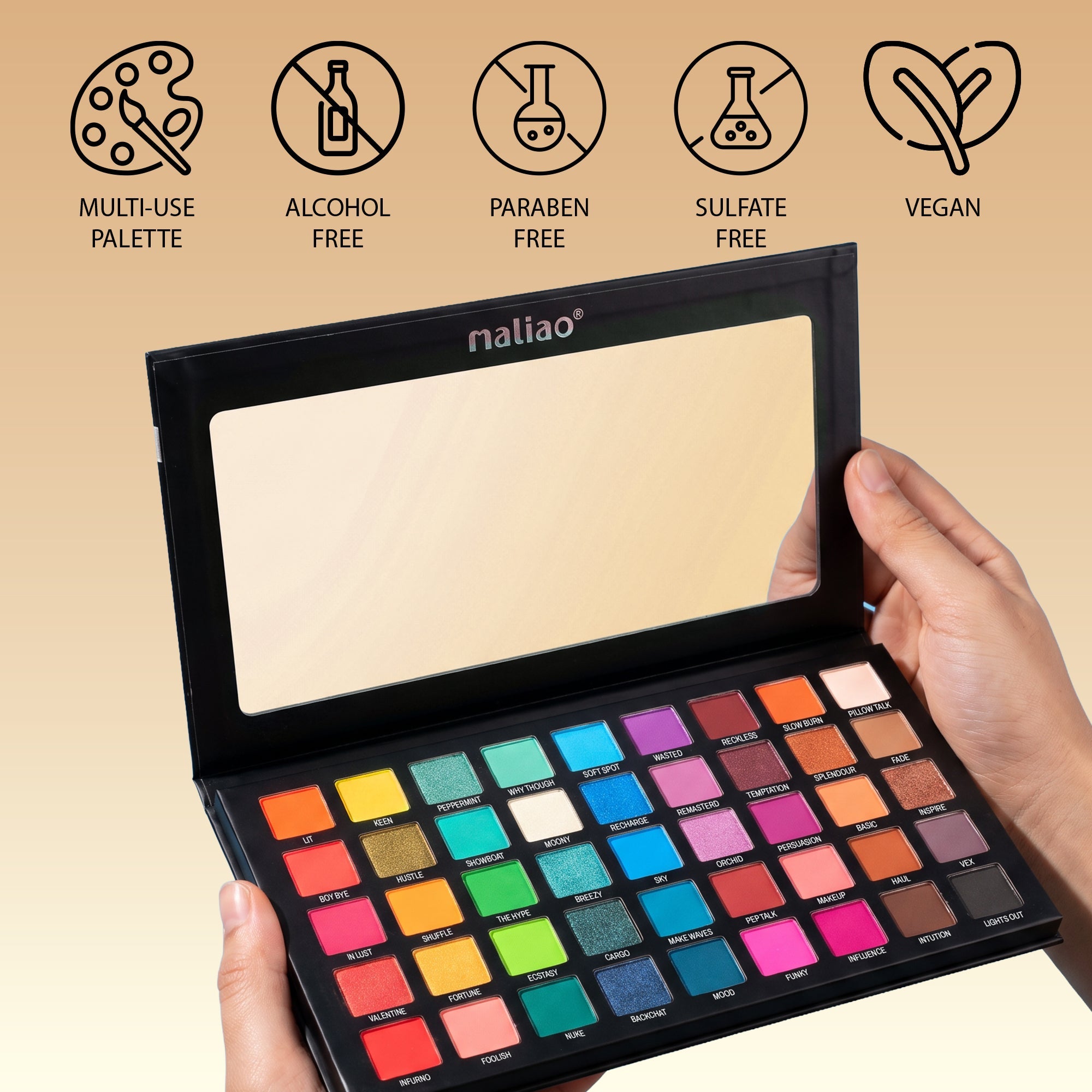 Maliao Retro Glamour Remastered MultI Finish Eyeshadow Palette Eye