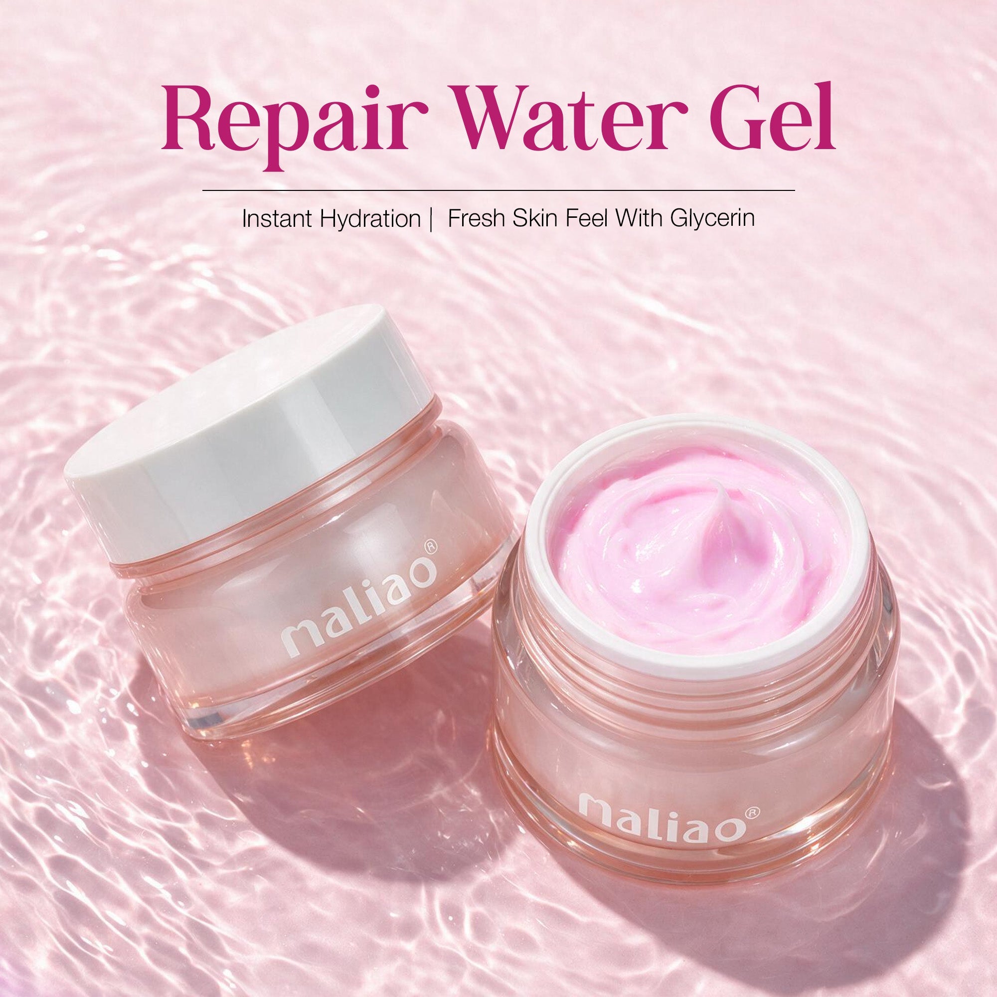 Maliao Repair Water Gel Moisturizer – Hydrating and Whitening Face Gel for All Skin Types, Lightweight & Non-Greasy, 50g Skin Care