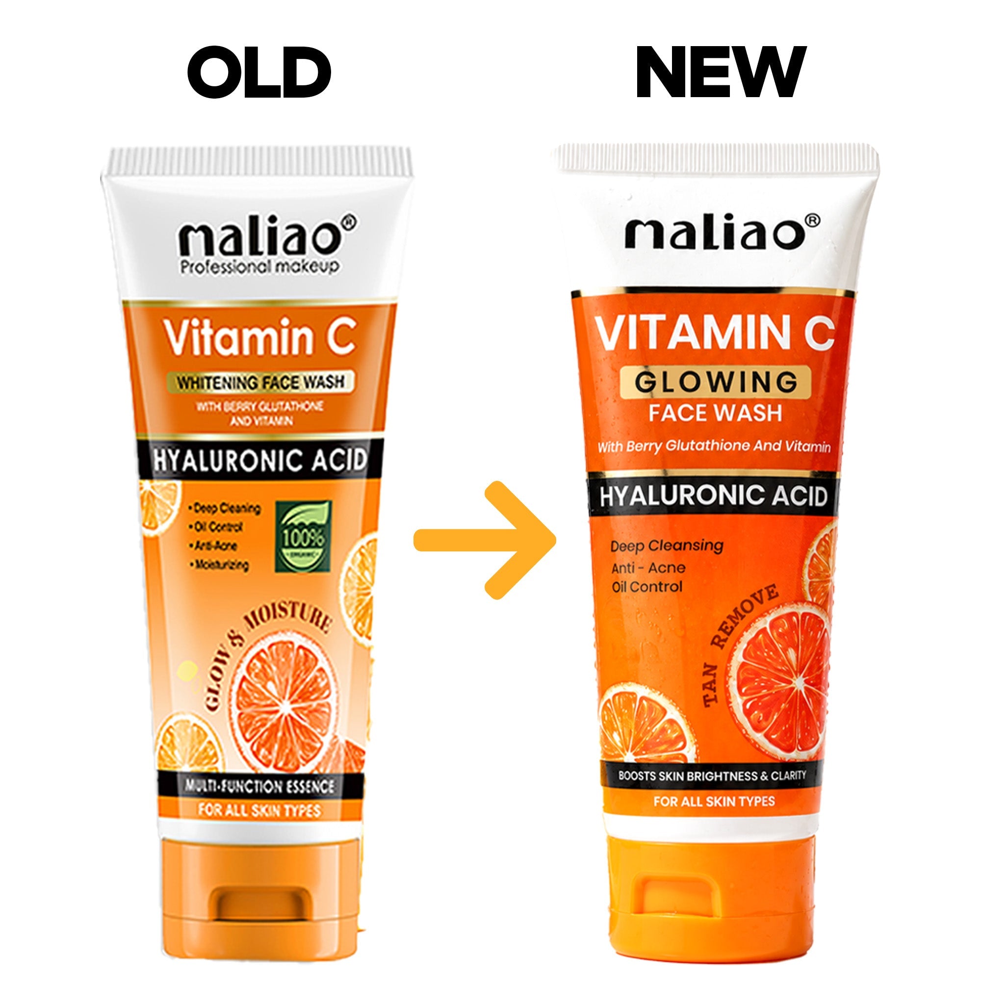 Maliao Vitamin C Glowing Facewash Face