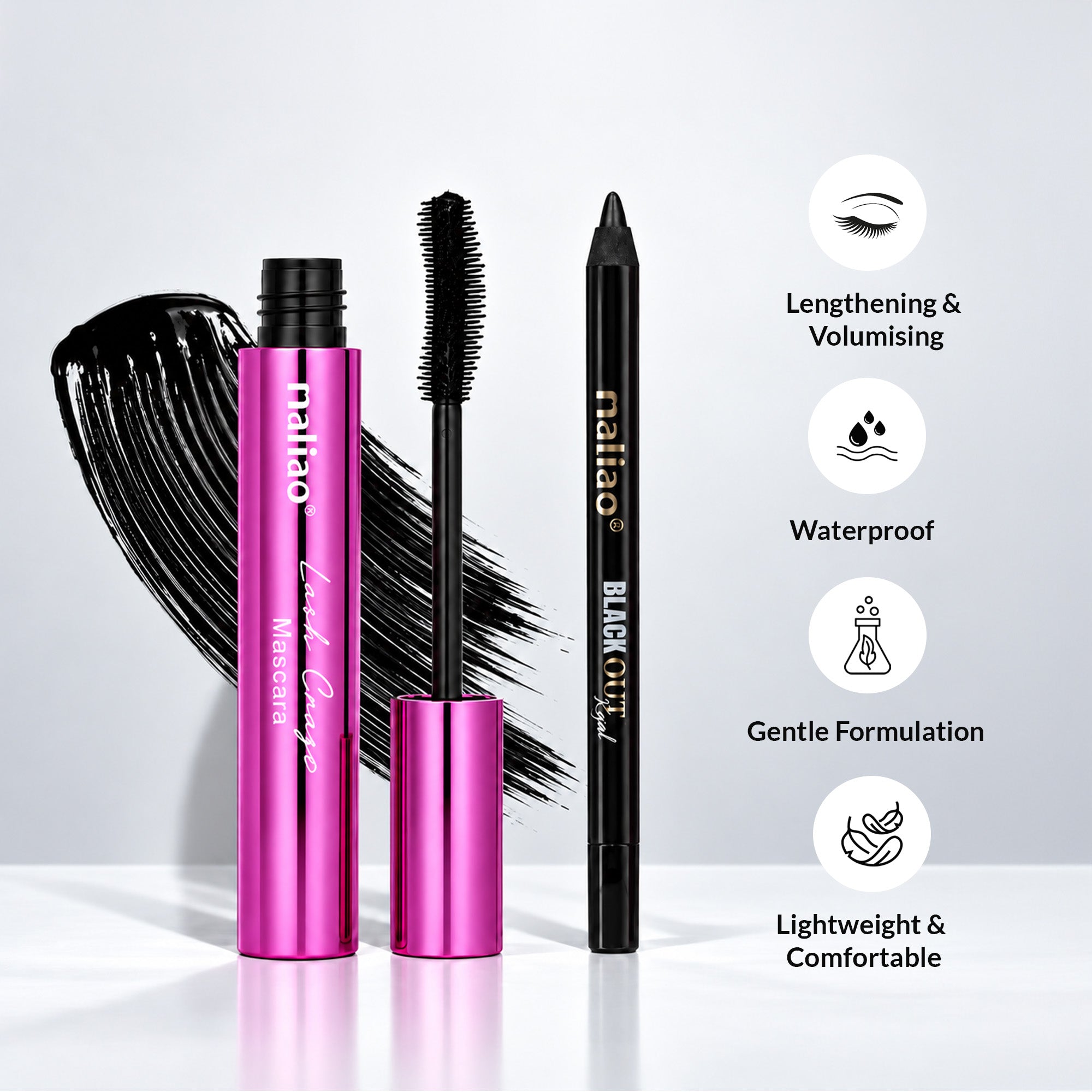 Maliao Lash Craze Mascara & Maliao Black Out Kajal