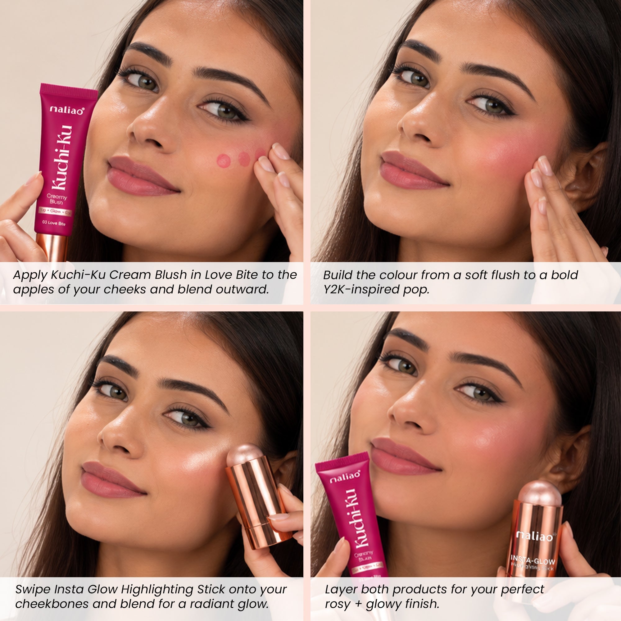 Maliao Kuchi-Ku Cream Blush & Insta Glow Highlighting Stick