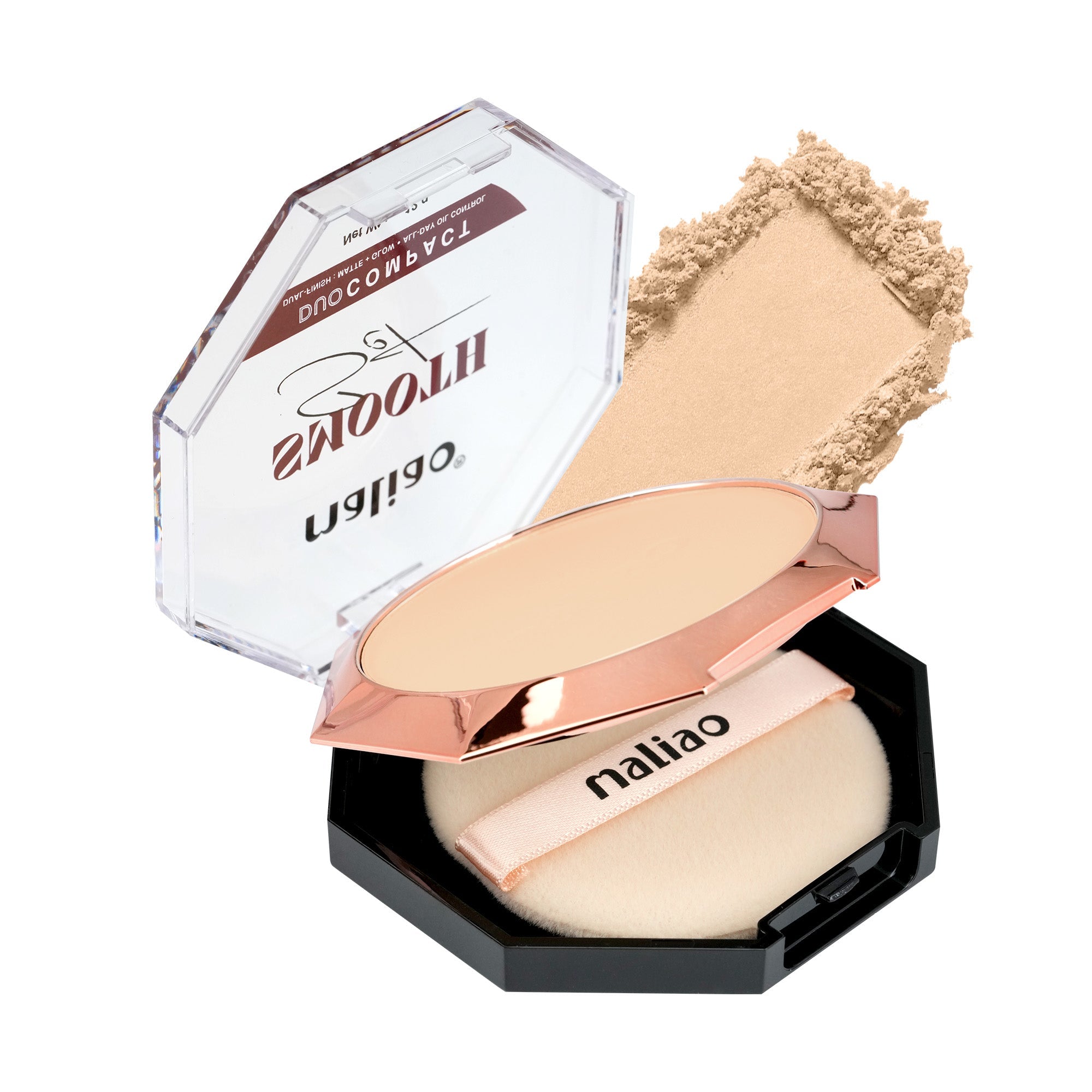 Maliao High Coverage Prime & Fine Matte Pressed Powder Face
