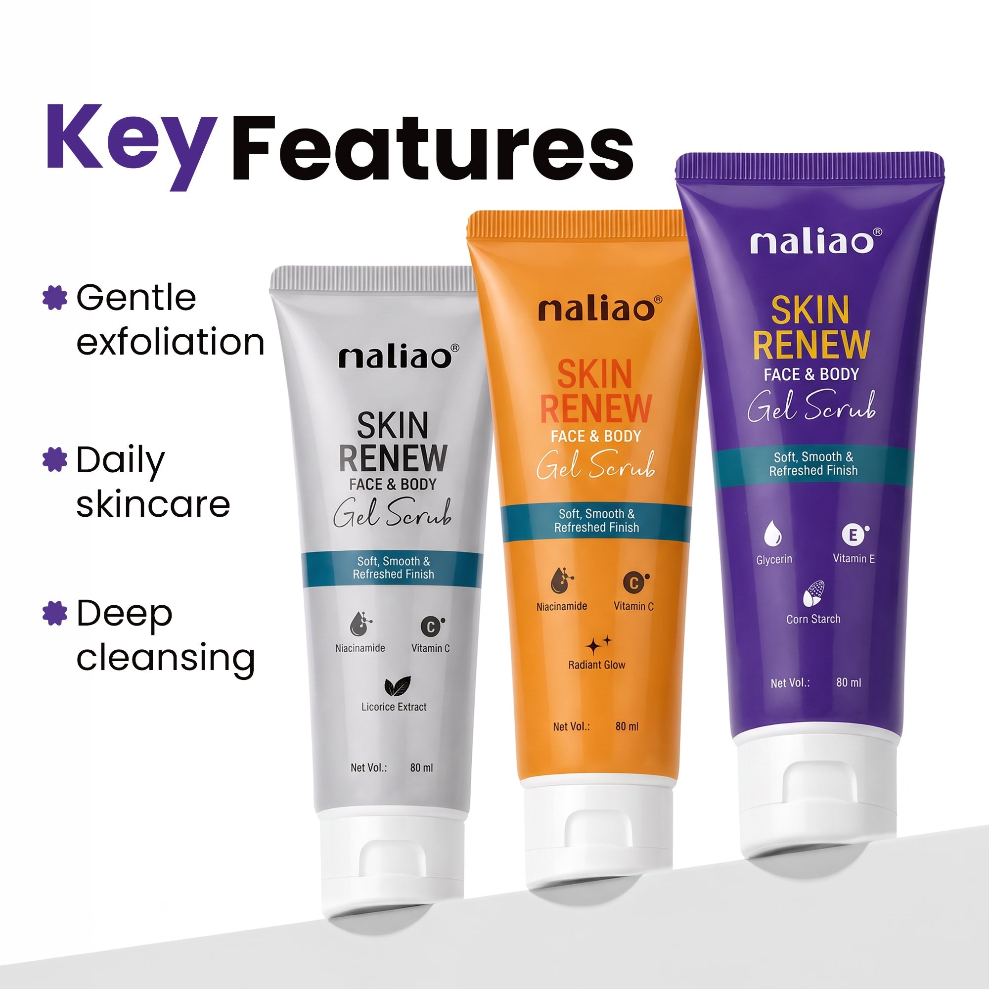 Maliao Skin Renew Face & Body Gel Scrub