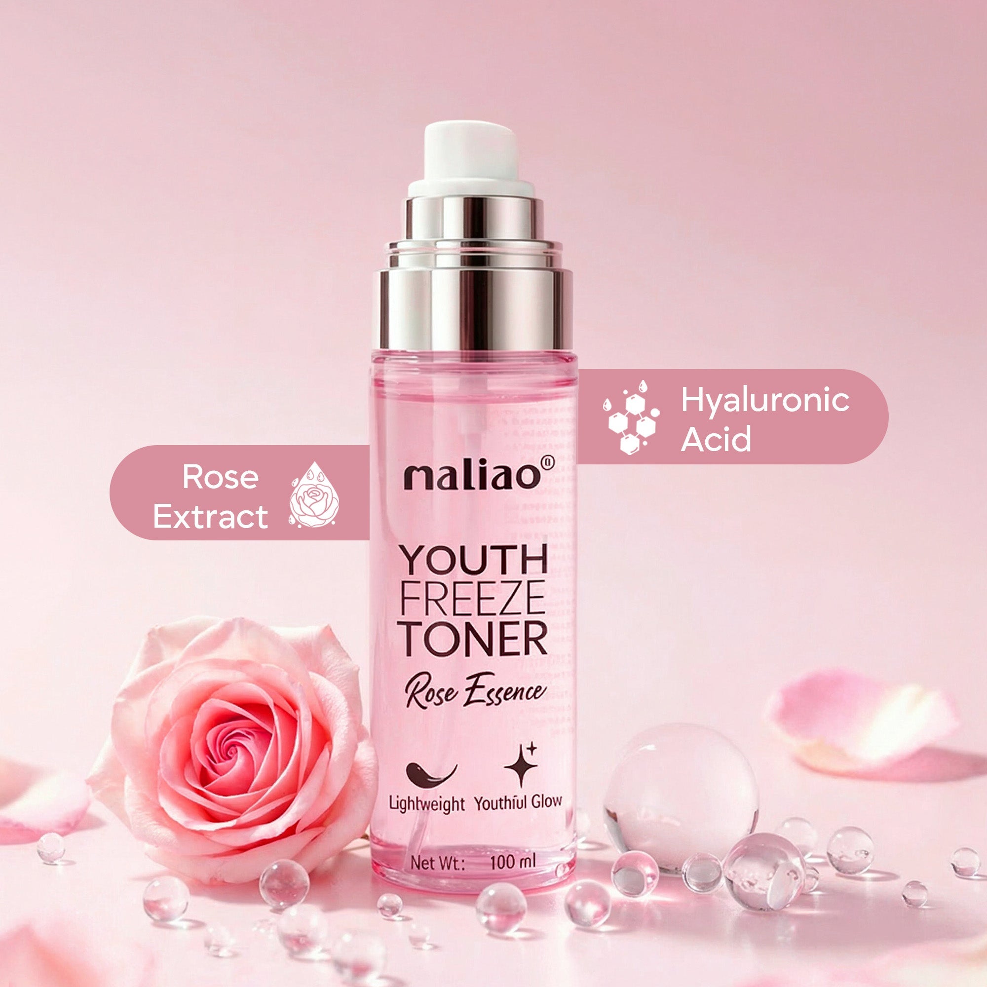 Maliao Youth Freeze Toner with Rose Essence - Refreshing Hydration for Youthful Skin Face