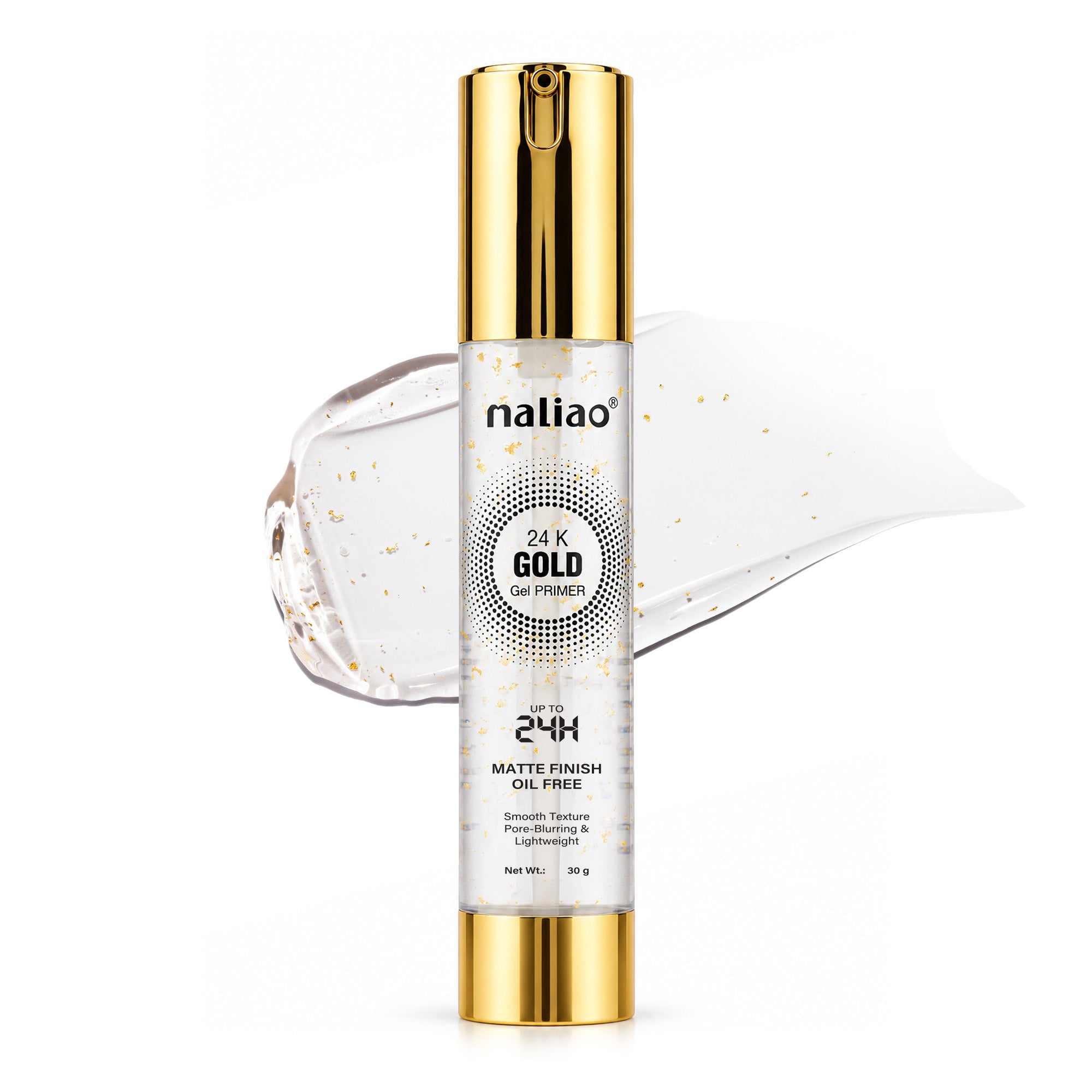 Maliao 24k Gold Gel Primer l Minimize Pore & Non-Greasy l With Gold, Silver & Copper Face