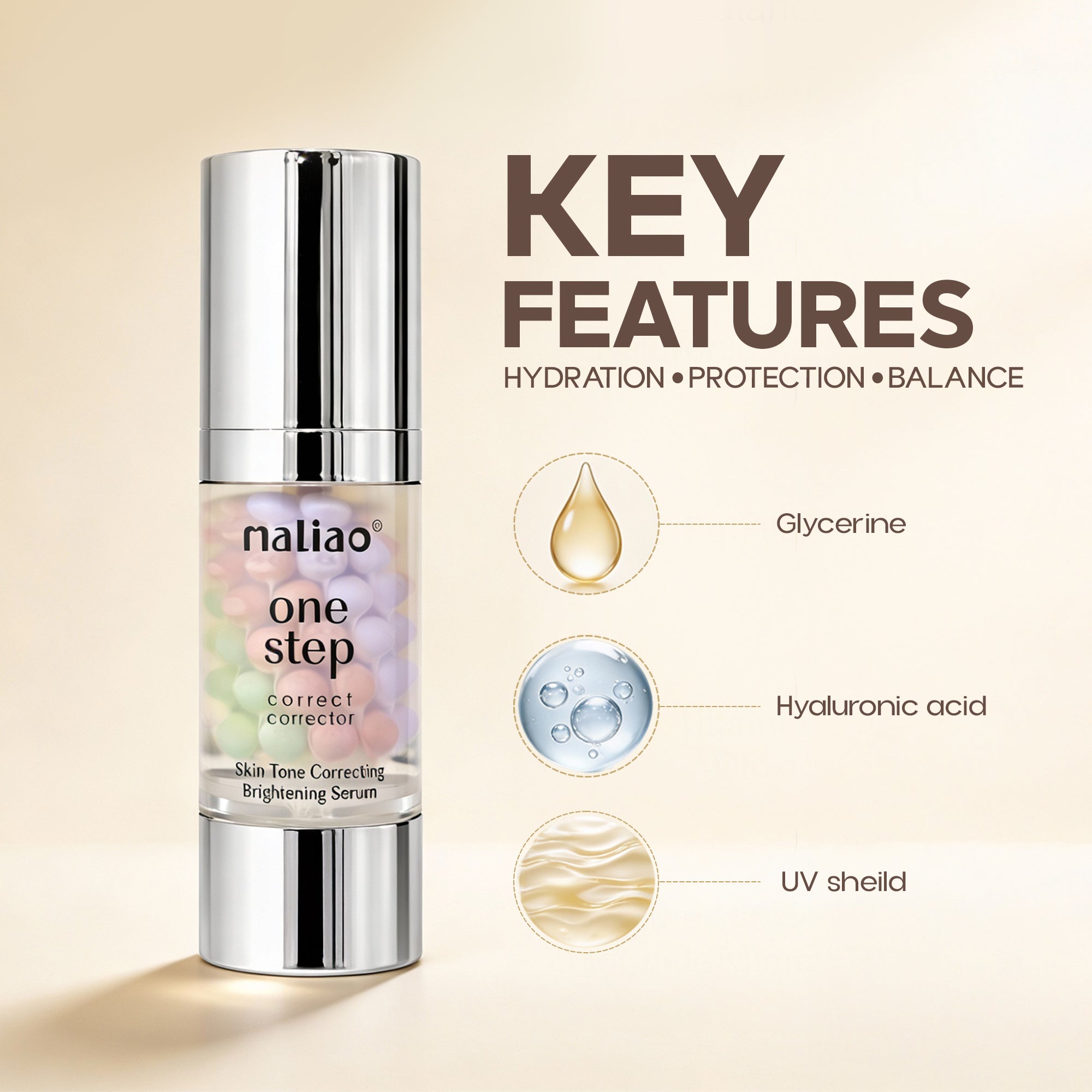 Maliao One Step Correct Corrector Serum Face