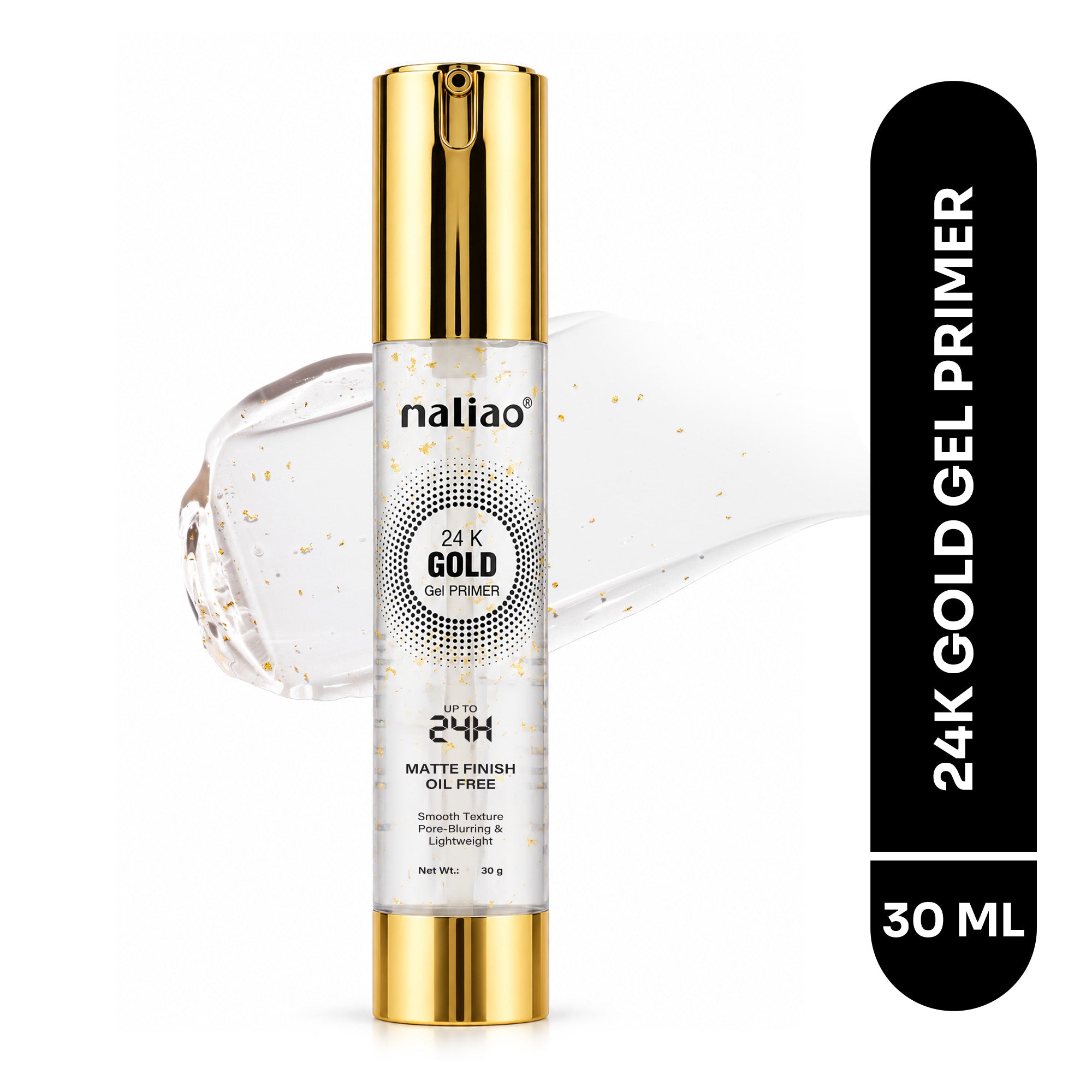 Maliao 24k Gold Gel Primer l Minimize Pore & Non-Greasy l With Gold, Silver & Copper Face