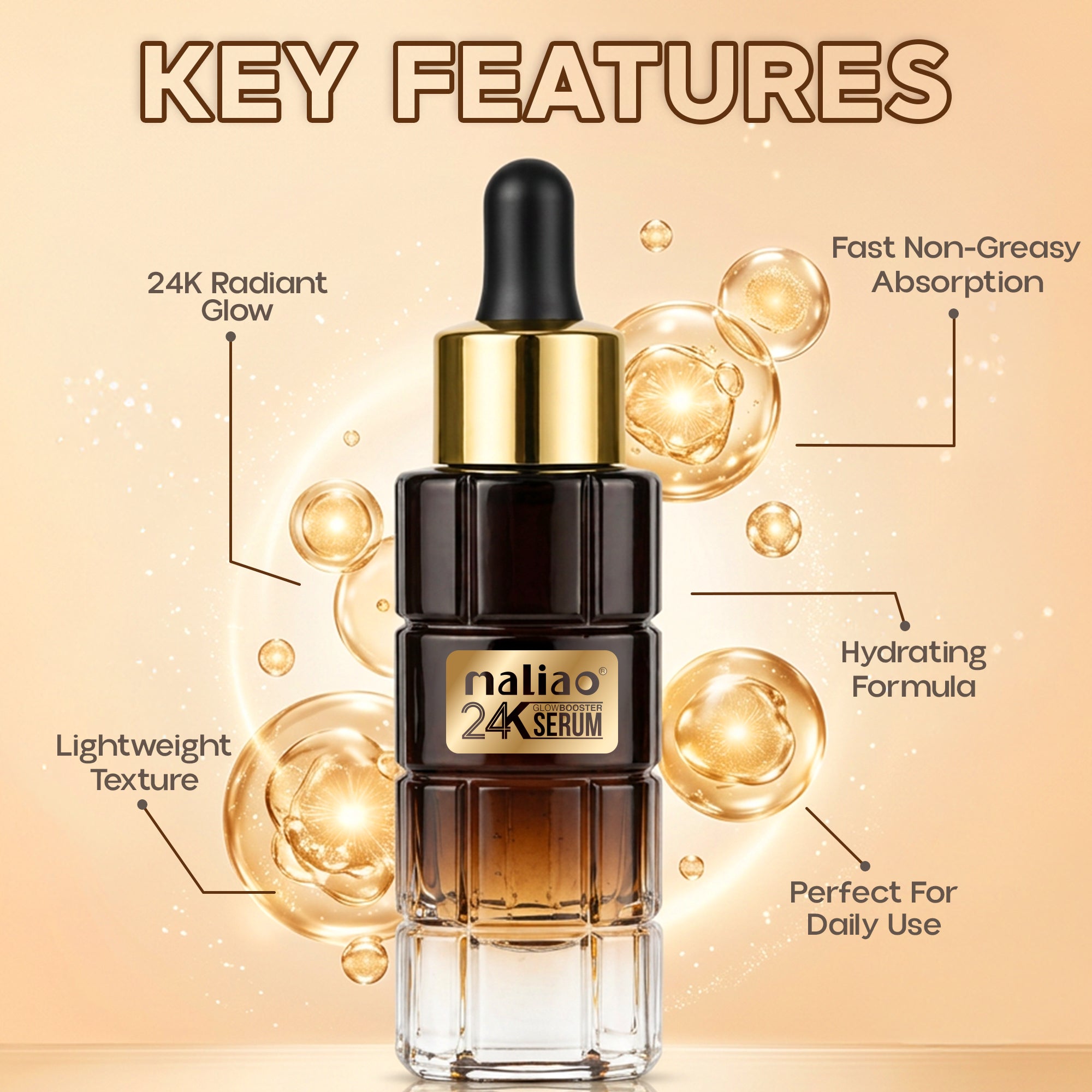 Maliao 24K Glow Booster Serum Face