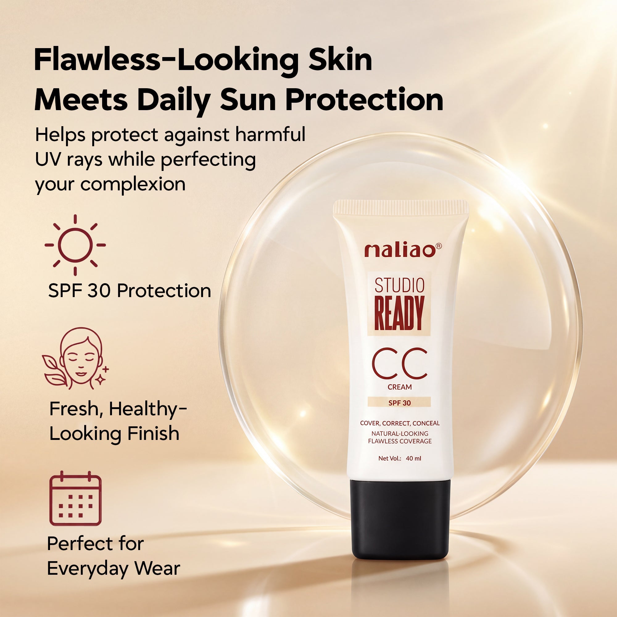 Maliao Camera Ready CC Cream Face