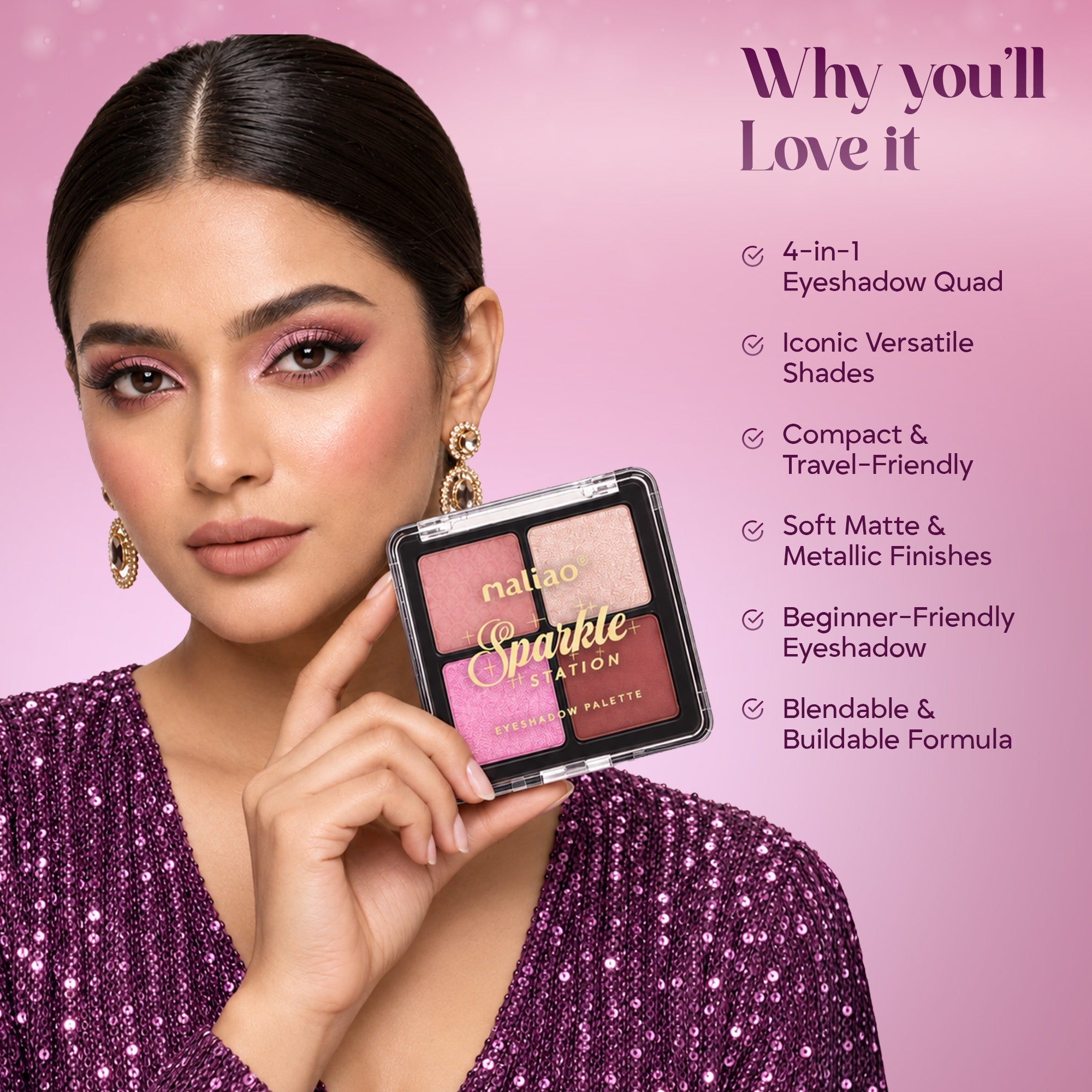 Maliao Sparkle Station Eyeshadow Palette