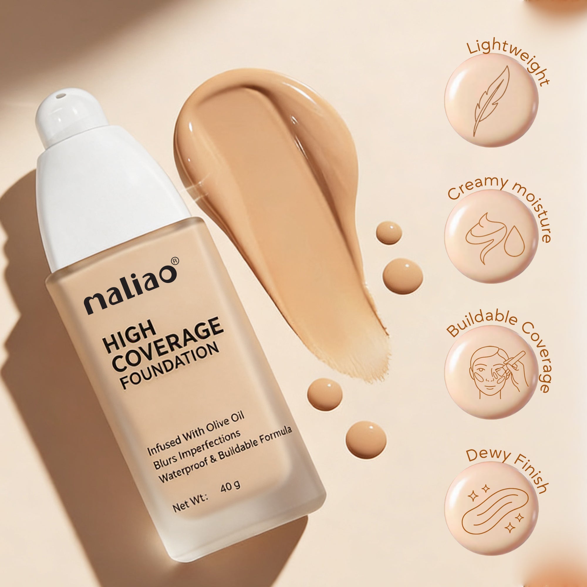 Maliao High Coverage Waterproof Base Foundation Face