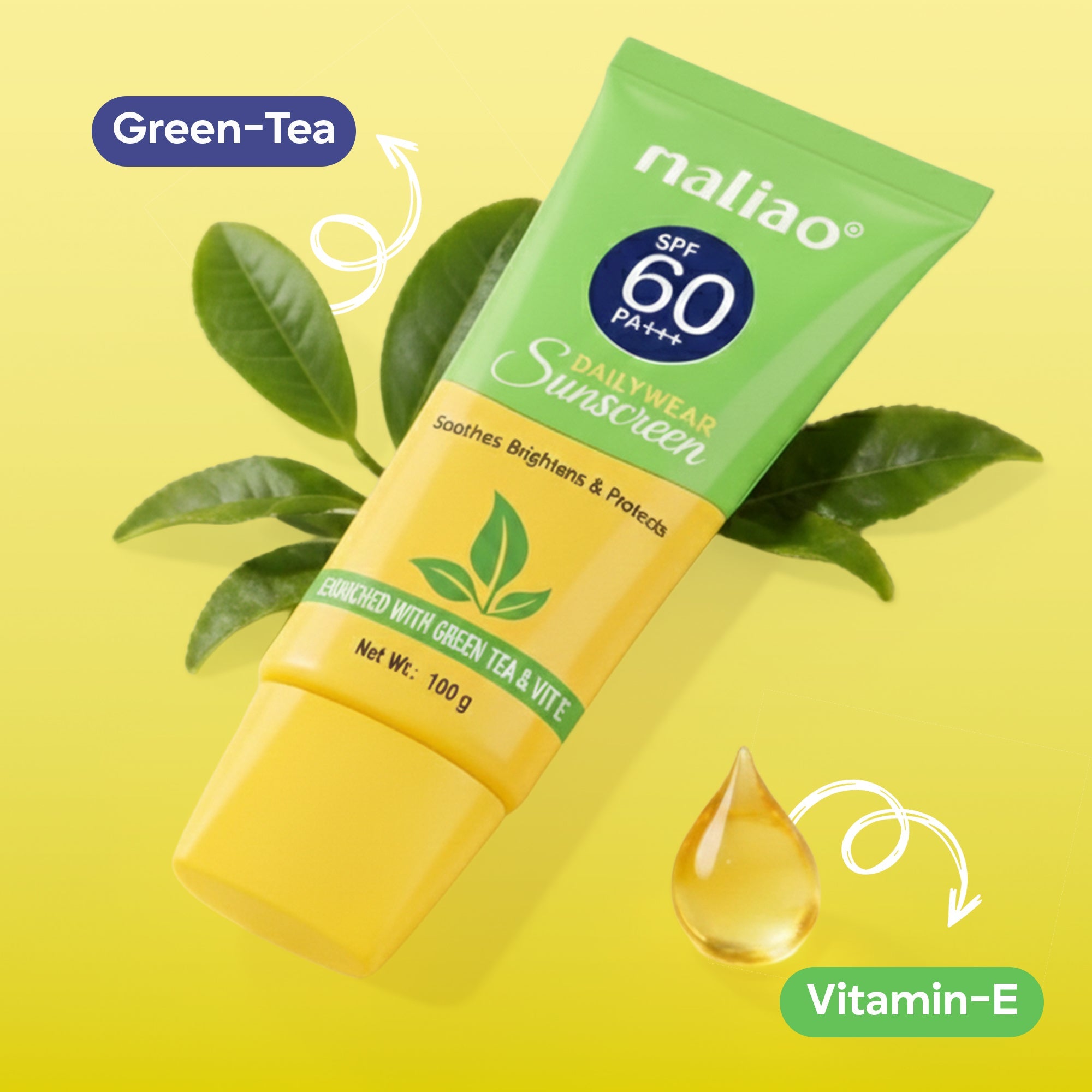 Maliao Aloe Vera Sunscreen SPF 60 PA+++ Face