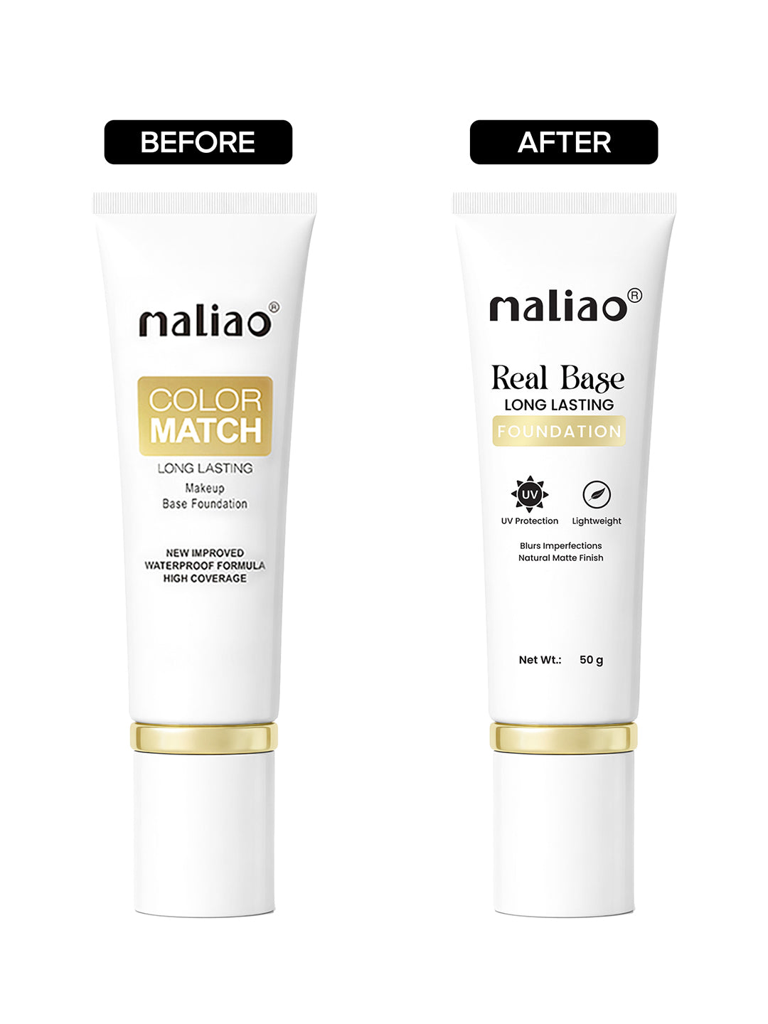 Maliao Color Match Long Lasting Makeup Base Foundation Face