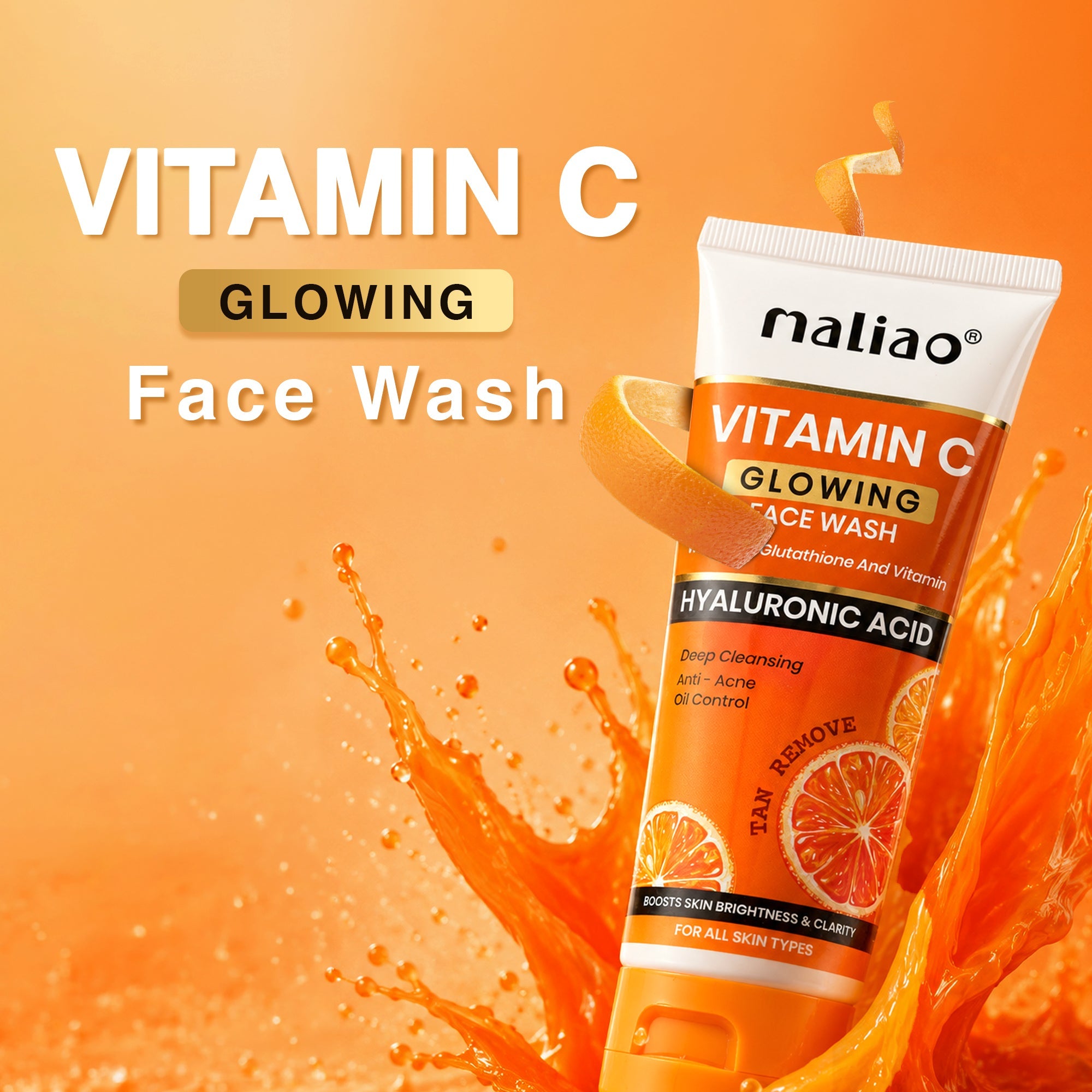 Maliao Vitamin C Glowing Facewash Face