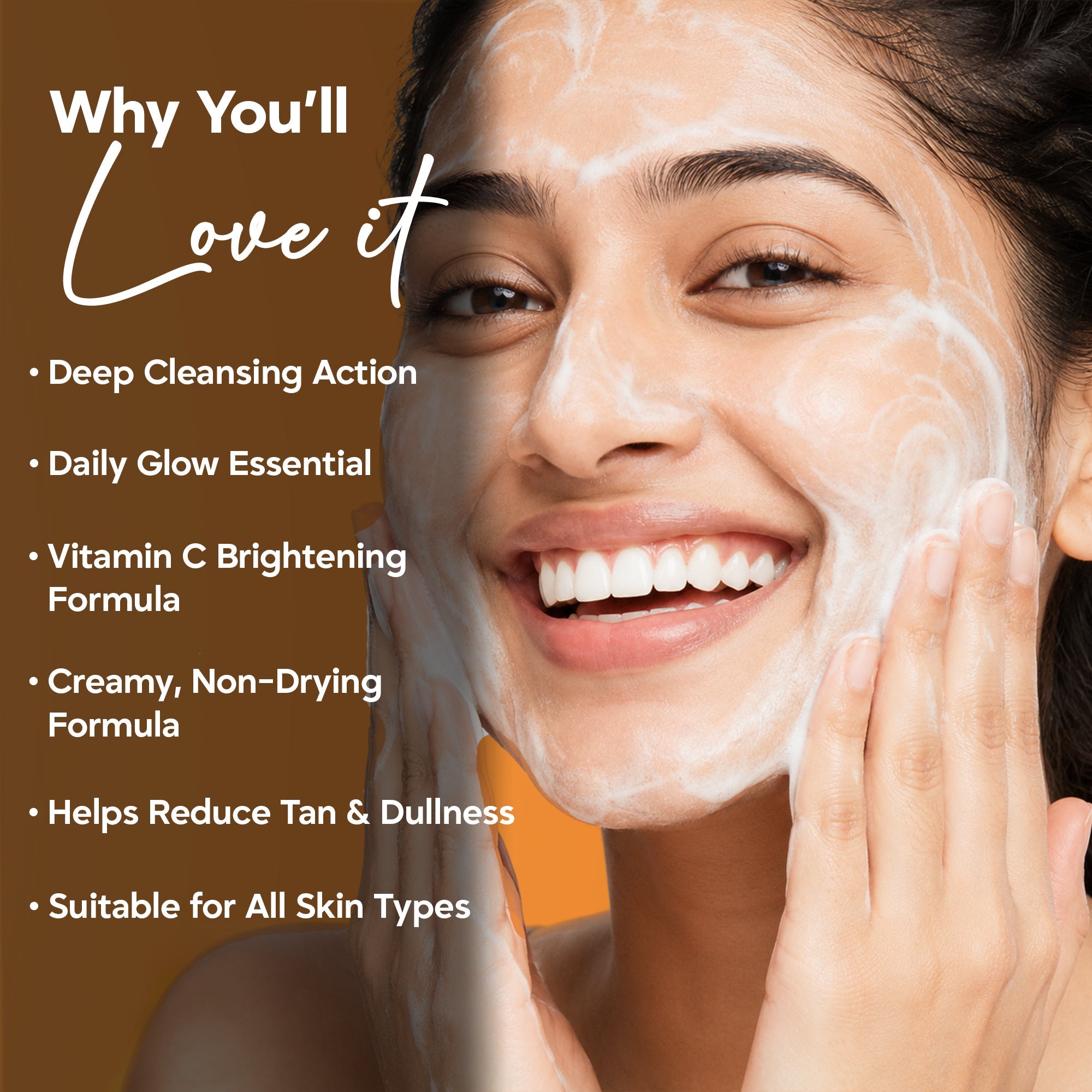 Maliao Vitamin C Glowing Facewash Face