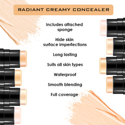 MALIAO Radiant Creamy Concealer - Silky Smooth Face Makeup for Flawless Coverage Maliao Professional Makeup