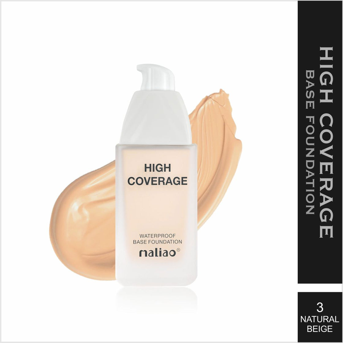 Maliao High Coverage Waterproof Base Foundation - Flawless All-Day Glam | Long-Lasting, Full Coverage Makeup Maliao Professional Makeup