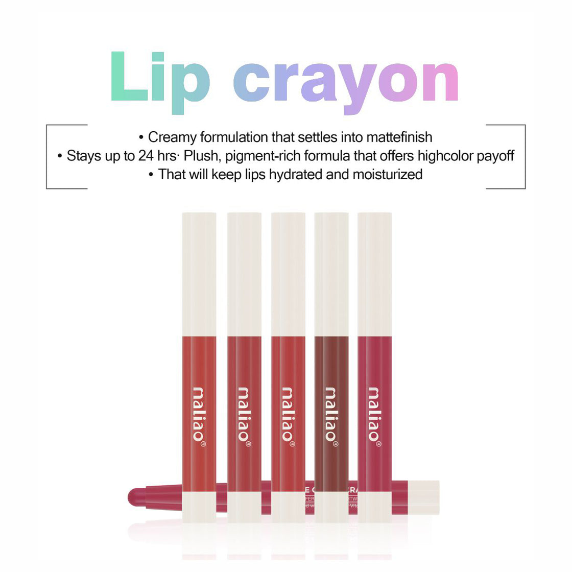 Maliao Matte Cat Lip Crayon - Transfer-Proof & Lightweight Long-Lasting Color Maliao Professional Makeup