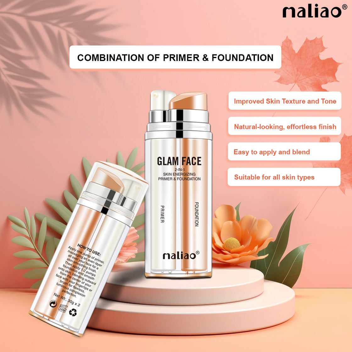 Maliao 2-in-1 Skin Energizing Base Primer + Foundation - Ultimate Base Glow - Maliao Makeup