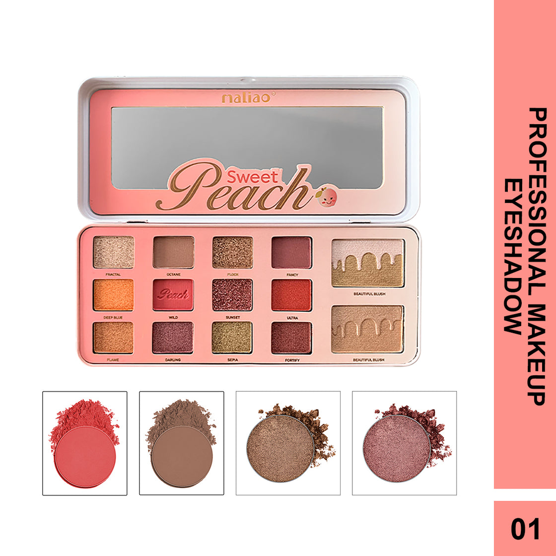 Maliao Sweet Peach Eyeshadow Palette - Vibrant Shades for Stunning Eye Looks - Maliao Makeup