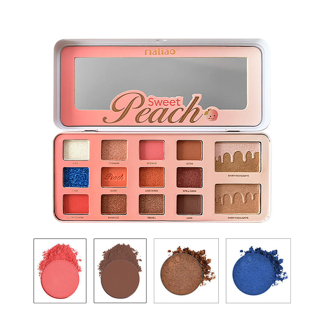 Maliao Sweet Peach Eyeshadow Palette - Vibrant Shades for Stunning Eye Looks - Maliao Makeup